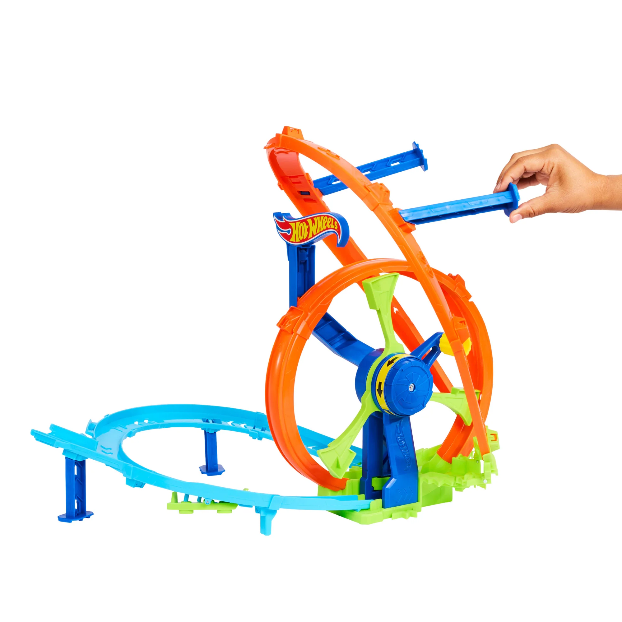 Hot Wheels Rapid Launch & Loop Playset With 1:64 Scale Die-Cast Toy Car, Crash & Track Set