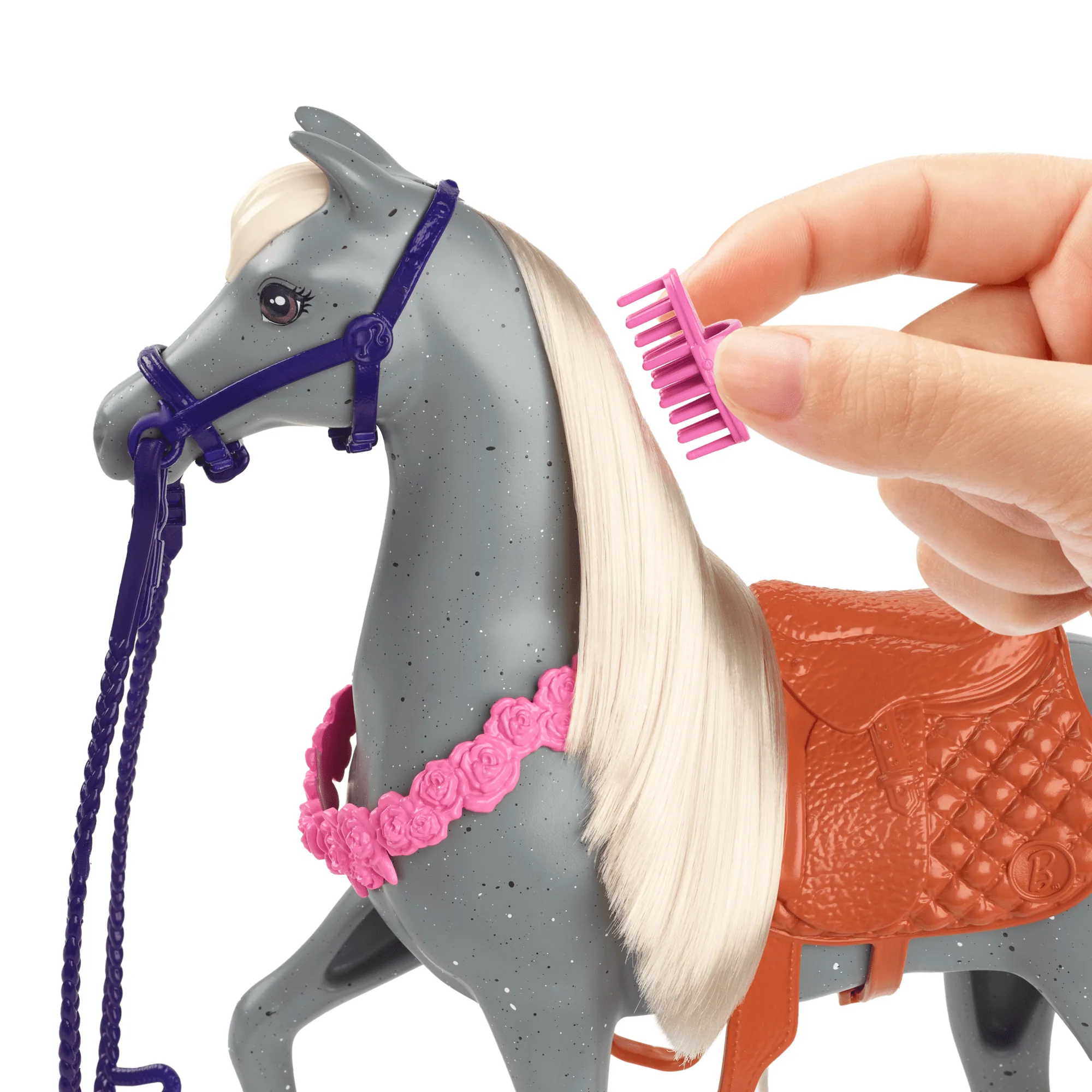 Barbie World Horse Stable Playset With Toy Horse, Jump, & Accessories, 7-Piece Set
