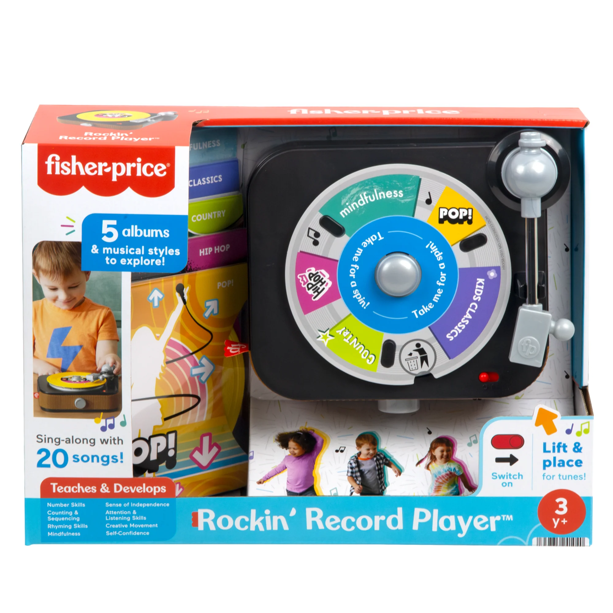 Fisher-Price Rockin�� Record Player Musical Toy For Preschool Pretend Play