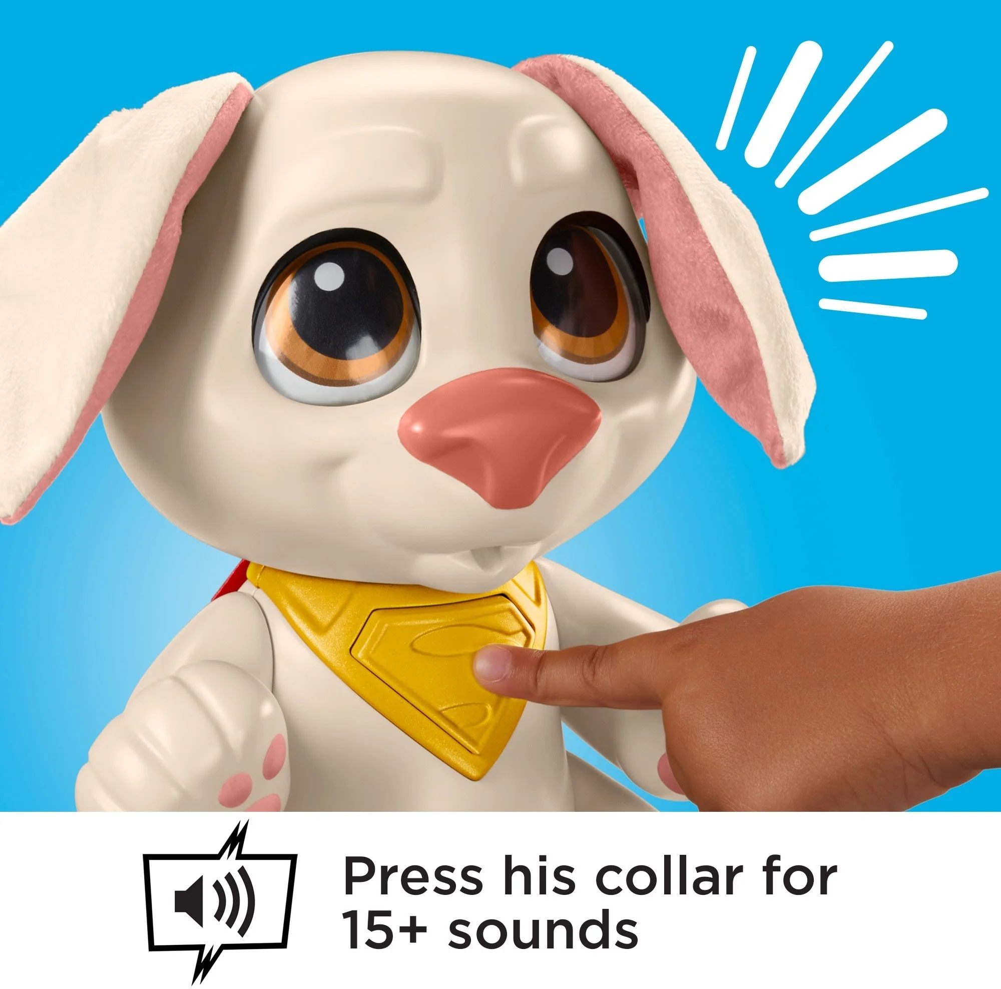 Fisher-Price DC League Of Super-Pets Baby Krypto Doll With Music Sounds & 2 Accessories