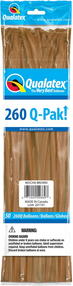 260Q Qualatex Mocha Brown Latex 50ct