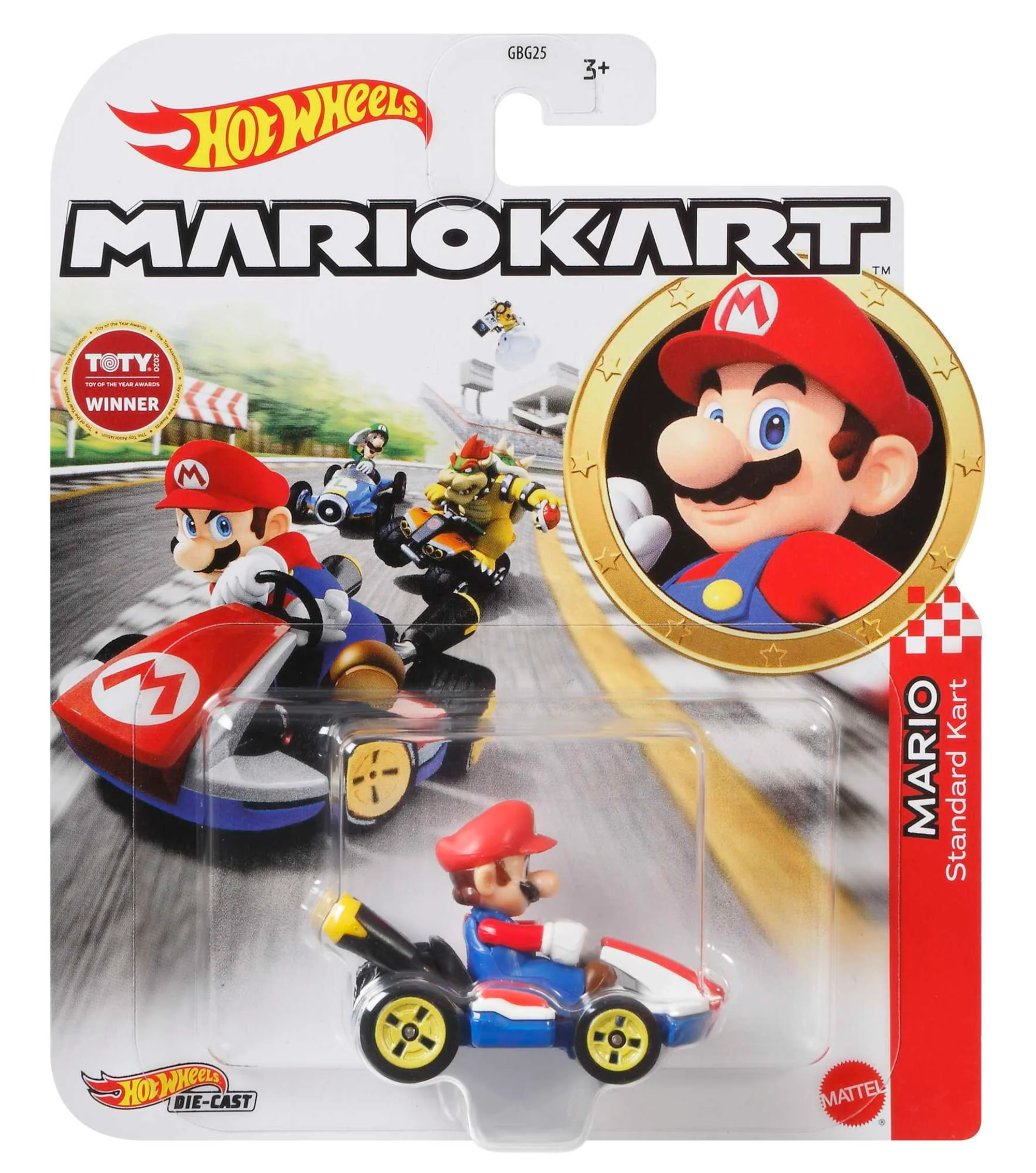 Hot Wheels Mario Kart Mario, Standard Kart Vehicle