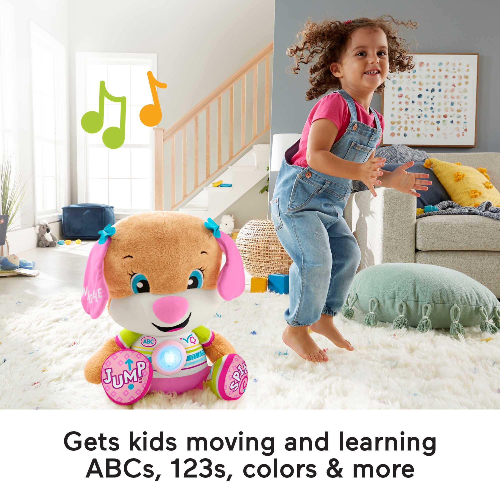 Fisher-Price Laugh & Learn So Big Sis, Large Musical Plush Learning Toy