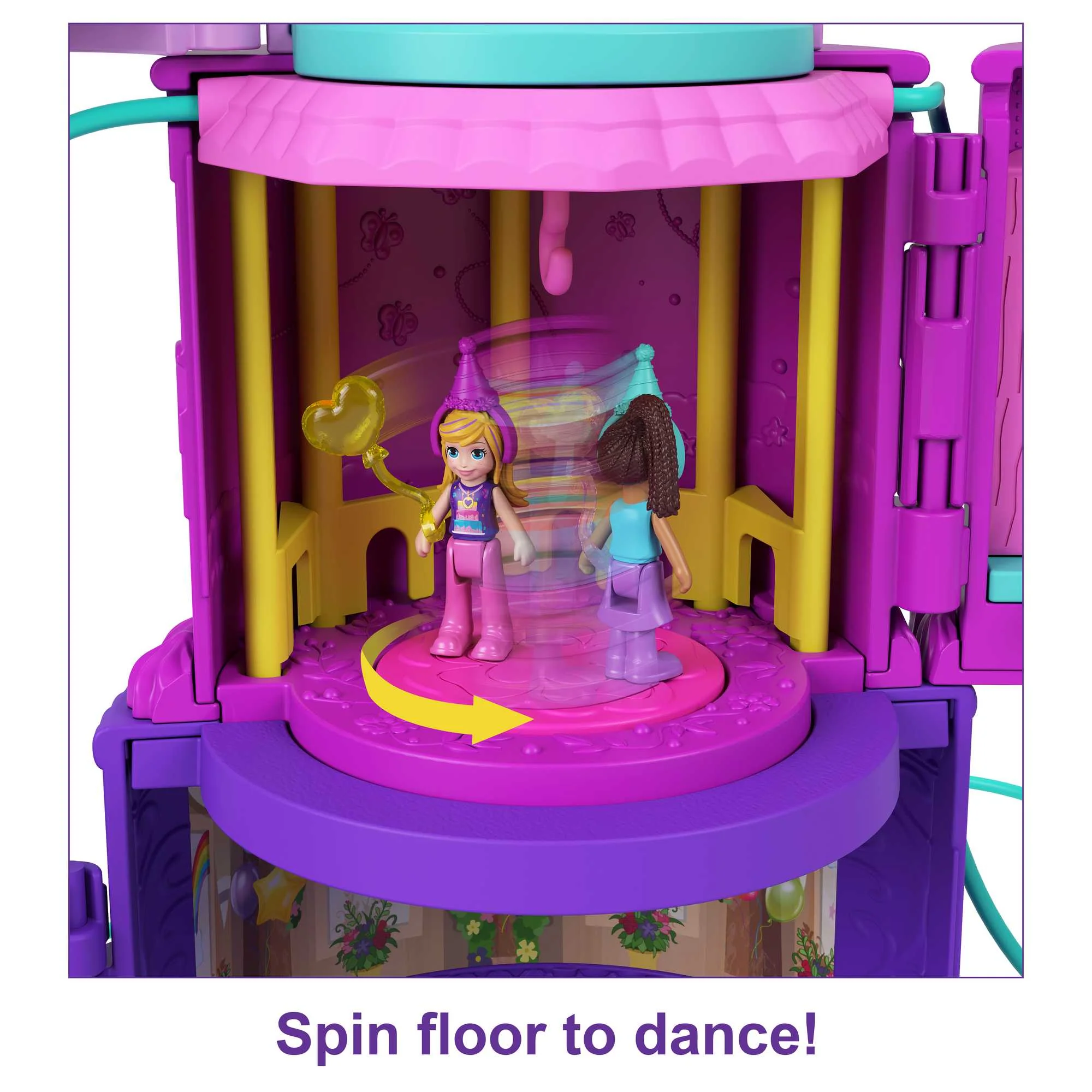 Polly Pocket Spin 'n Surprise Birthday, Unicorn theme, 25 Accessories