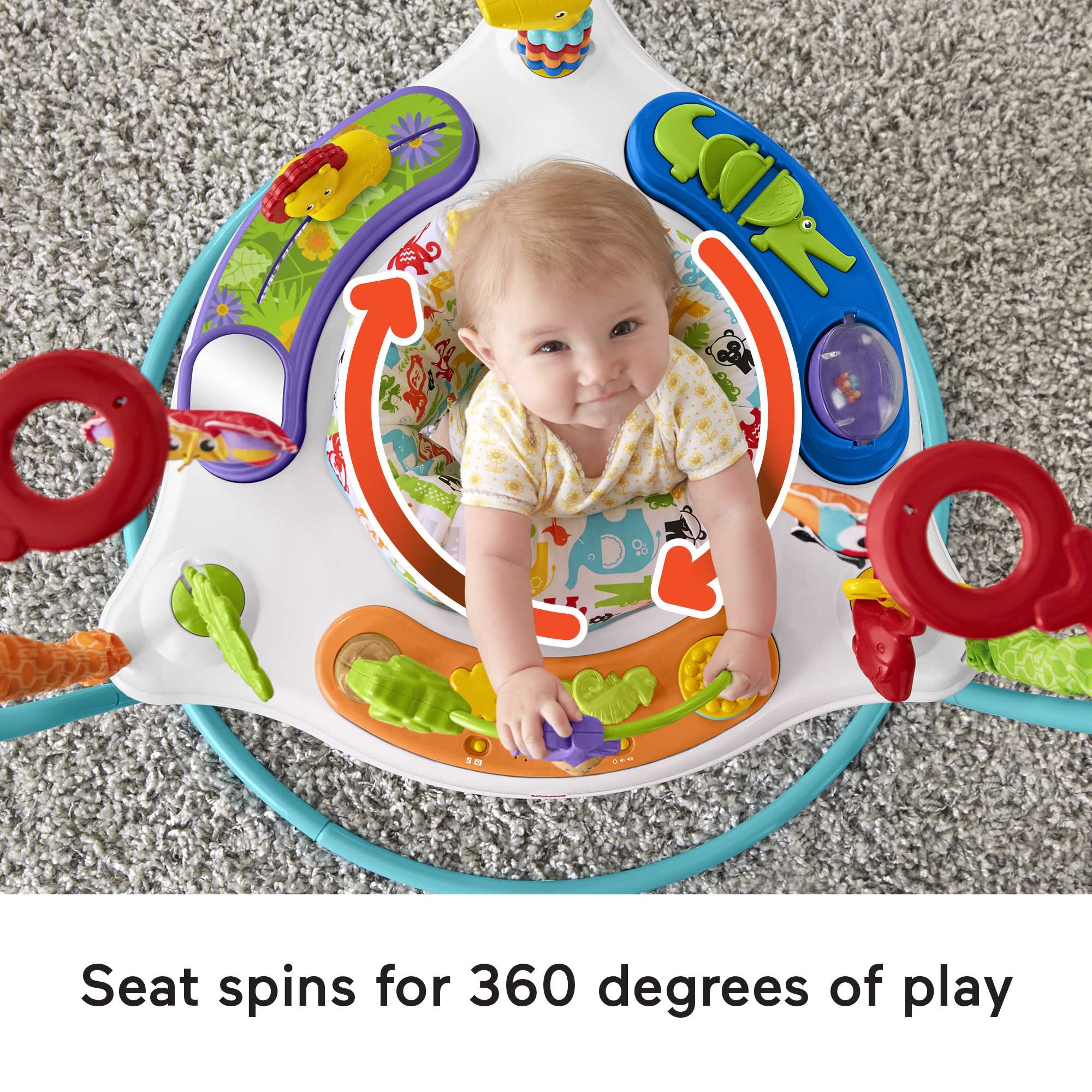 Fisher-Price Animal Activity Jumperoo With Music, Lights & Sounds