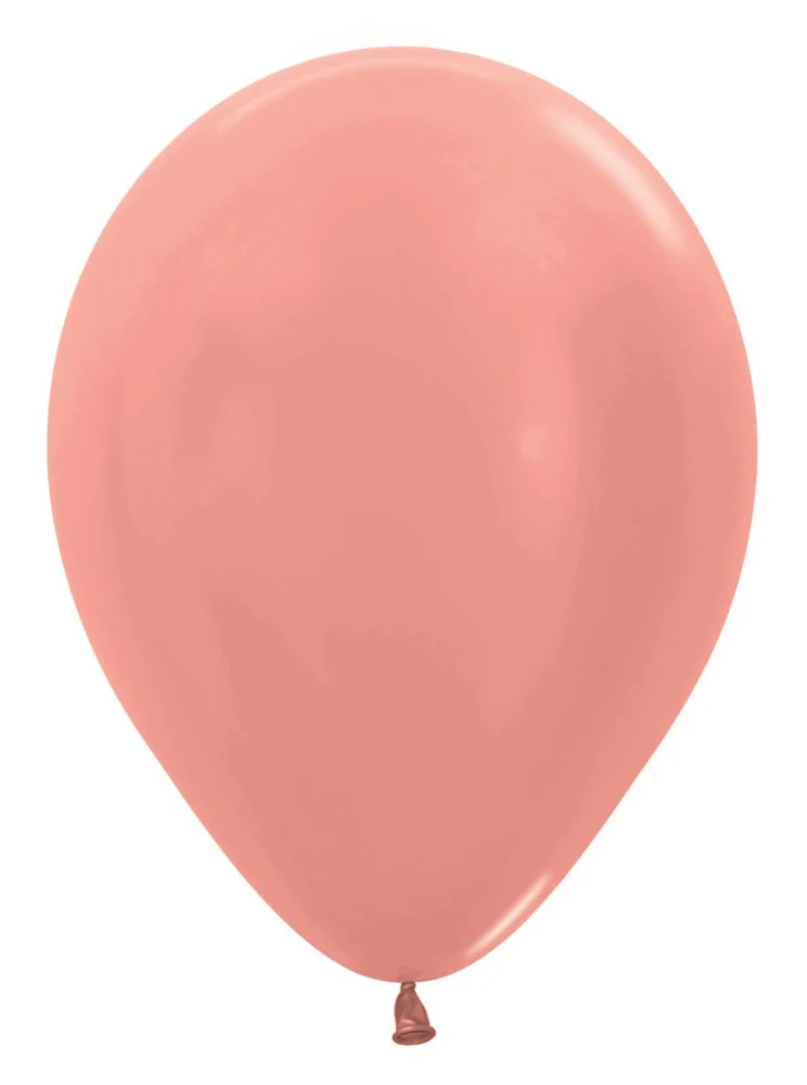 5 inch Sempertex Metallic Rose Gold Latex Balloons 100ct