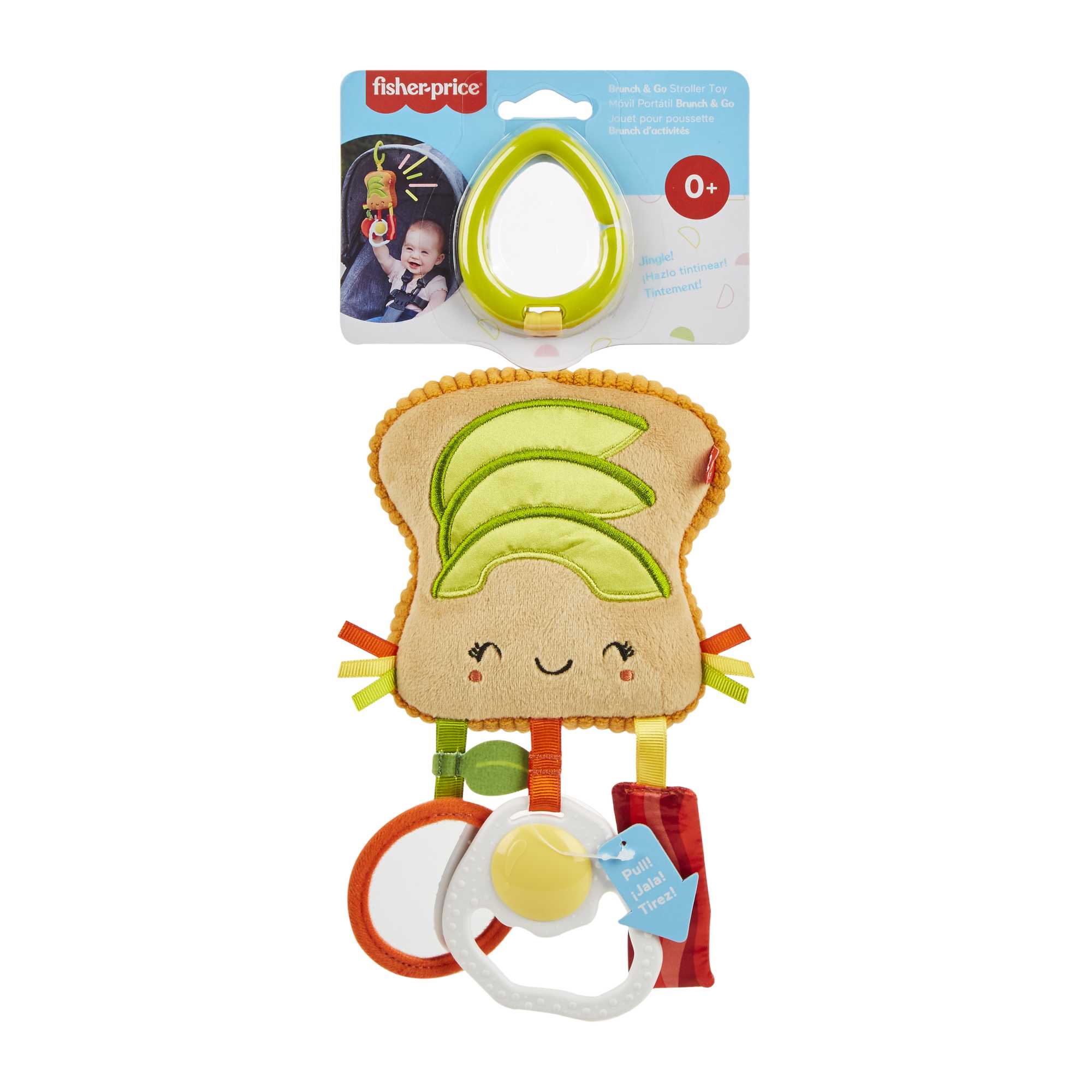 Fisher-Price Brunch & Go Avocado Toast infant Stroller Toy