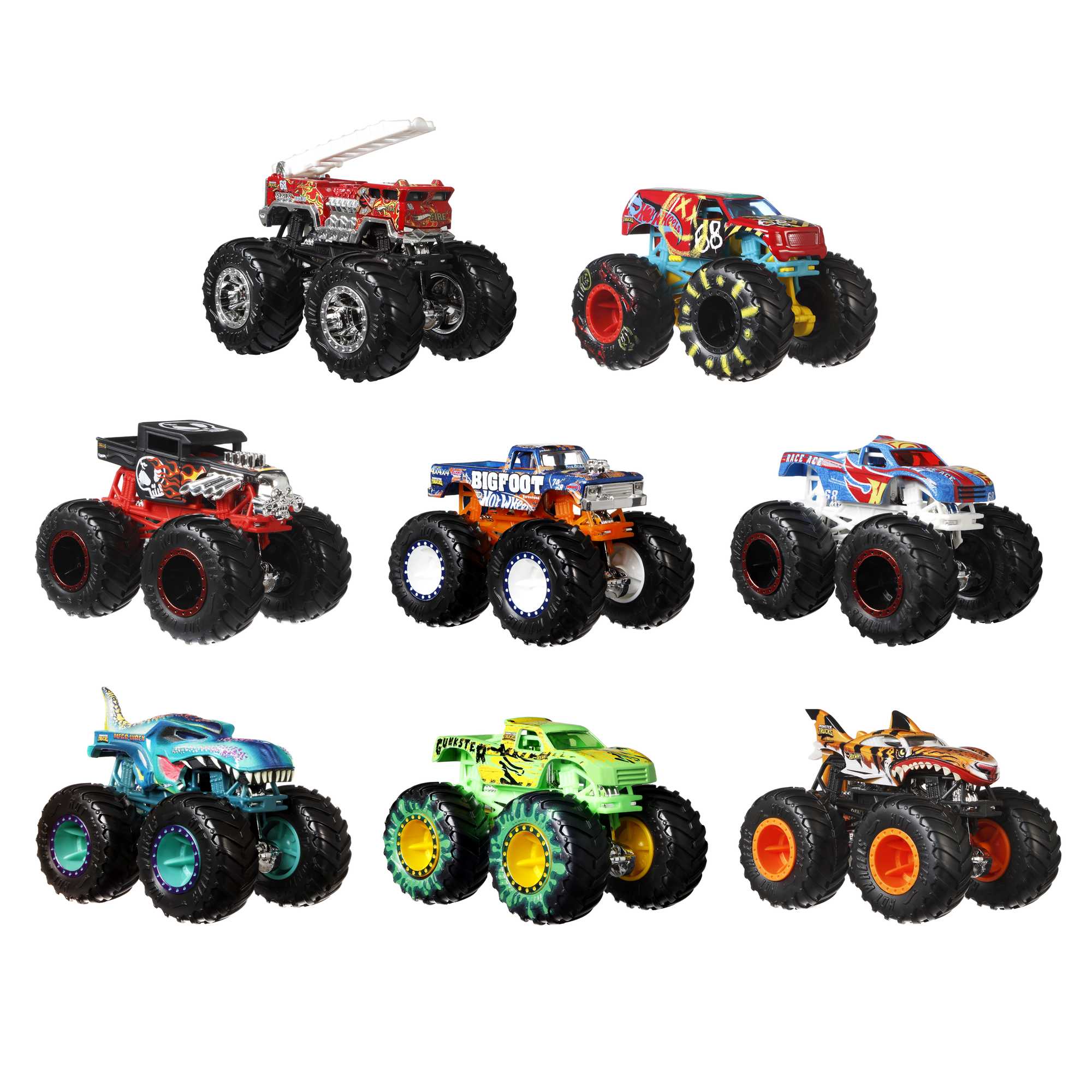 Hot Wheels Monster Trucks Live 8-Pack, Toy Trucks, Gift For Kids 3 Years & Up