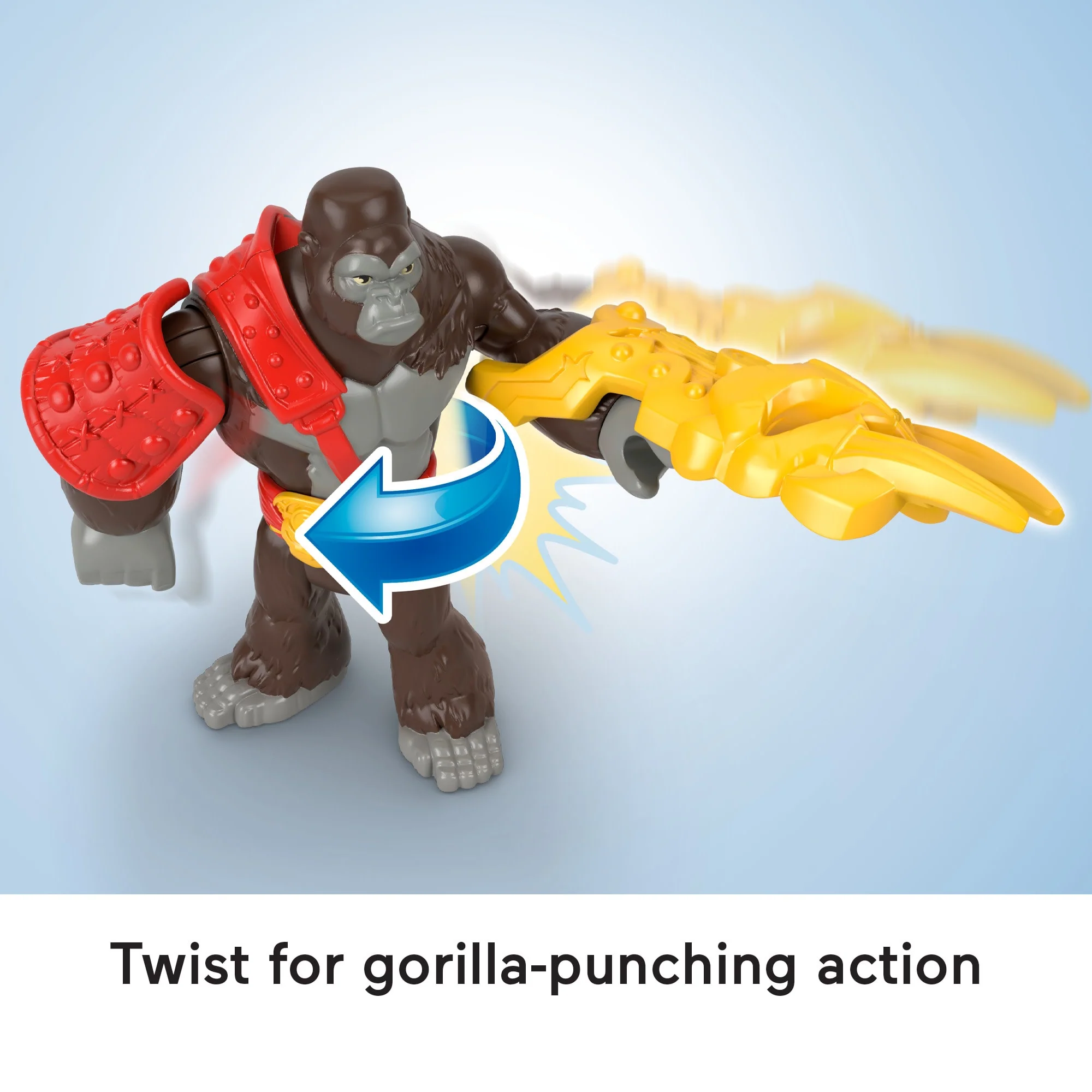 Imaginext Boss Level Gorilla vs Monkey Army Action Figure Set With Accessories, 9-Pack