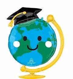 Anagram Grad Fun Globe 29in Foil Balloon