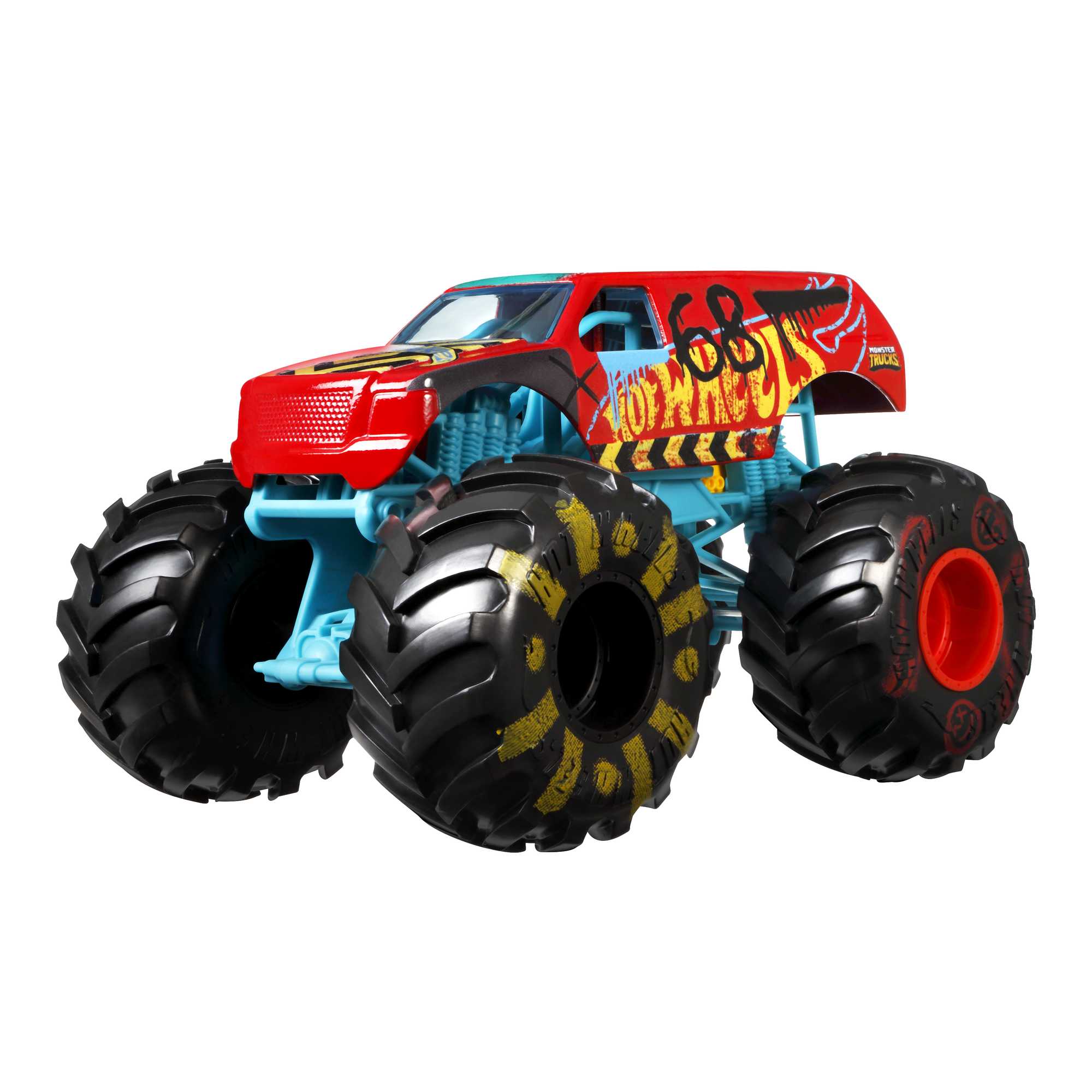 Hot Wheels Monster Trucks Ve��culo de Brinquedo Town Hauler Demo Derby Escala 1:24