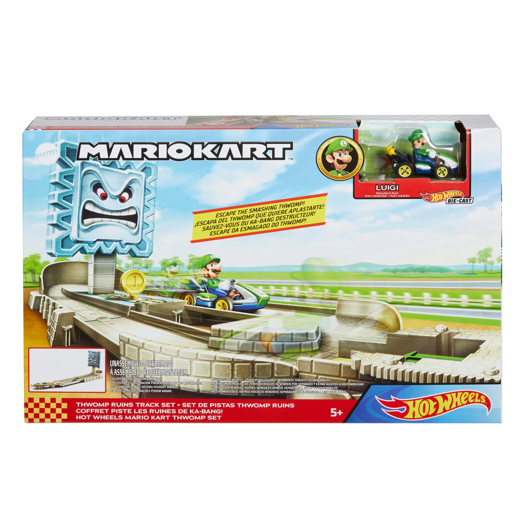Hot Wheels Mario Kart  thwomp Ruins Track Set
