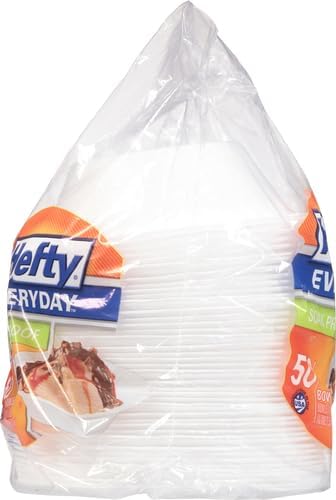 Hefty Everyday Soak-Proof Foam Bowls, 12 Ounce, 50 Count