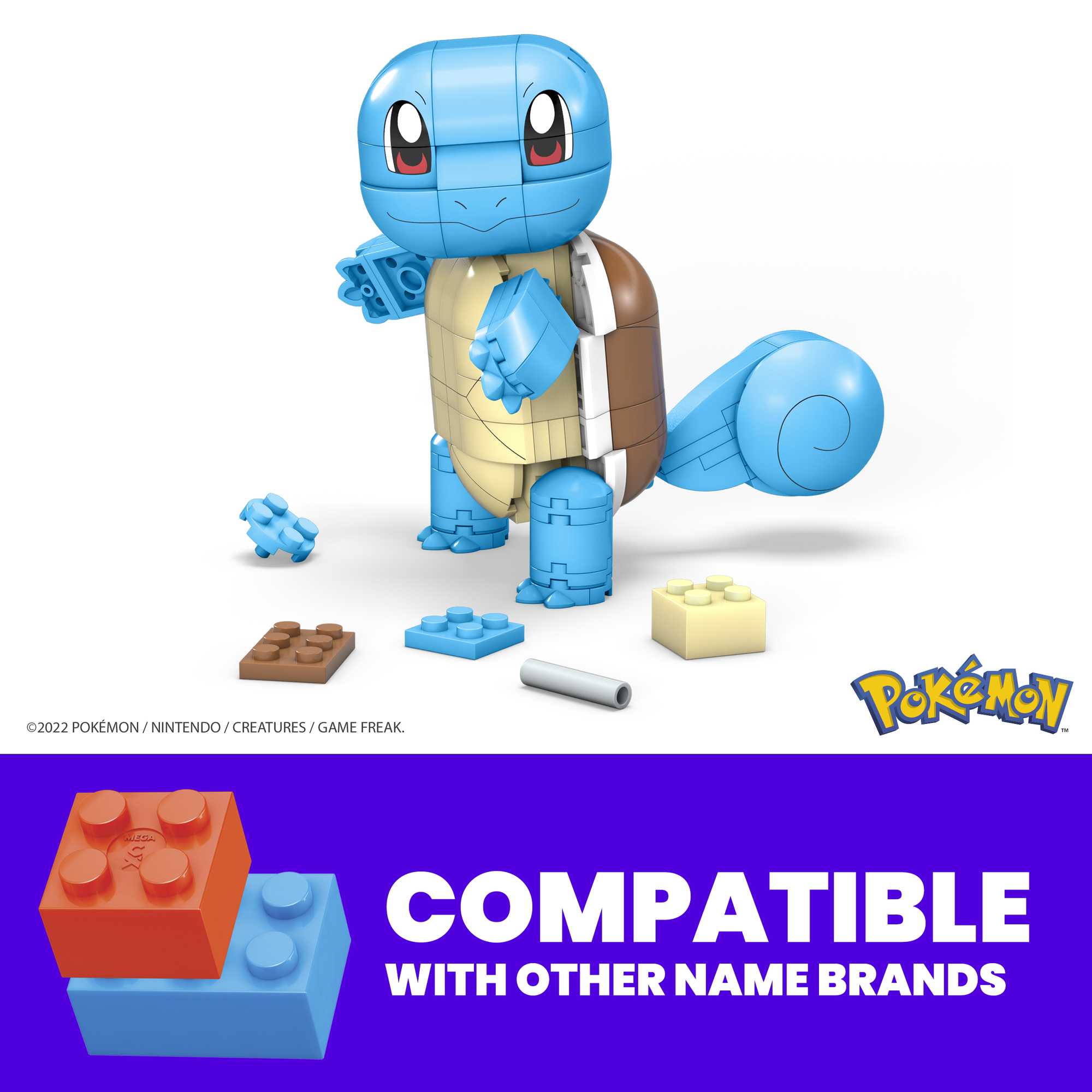 MEGA Pok��mon Building Toy Kit Build & Show Squirtle (199 Pieces) For Kids