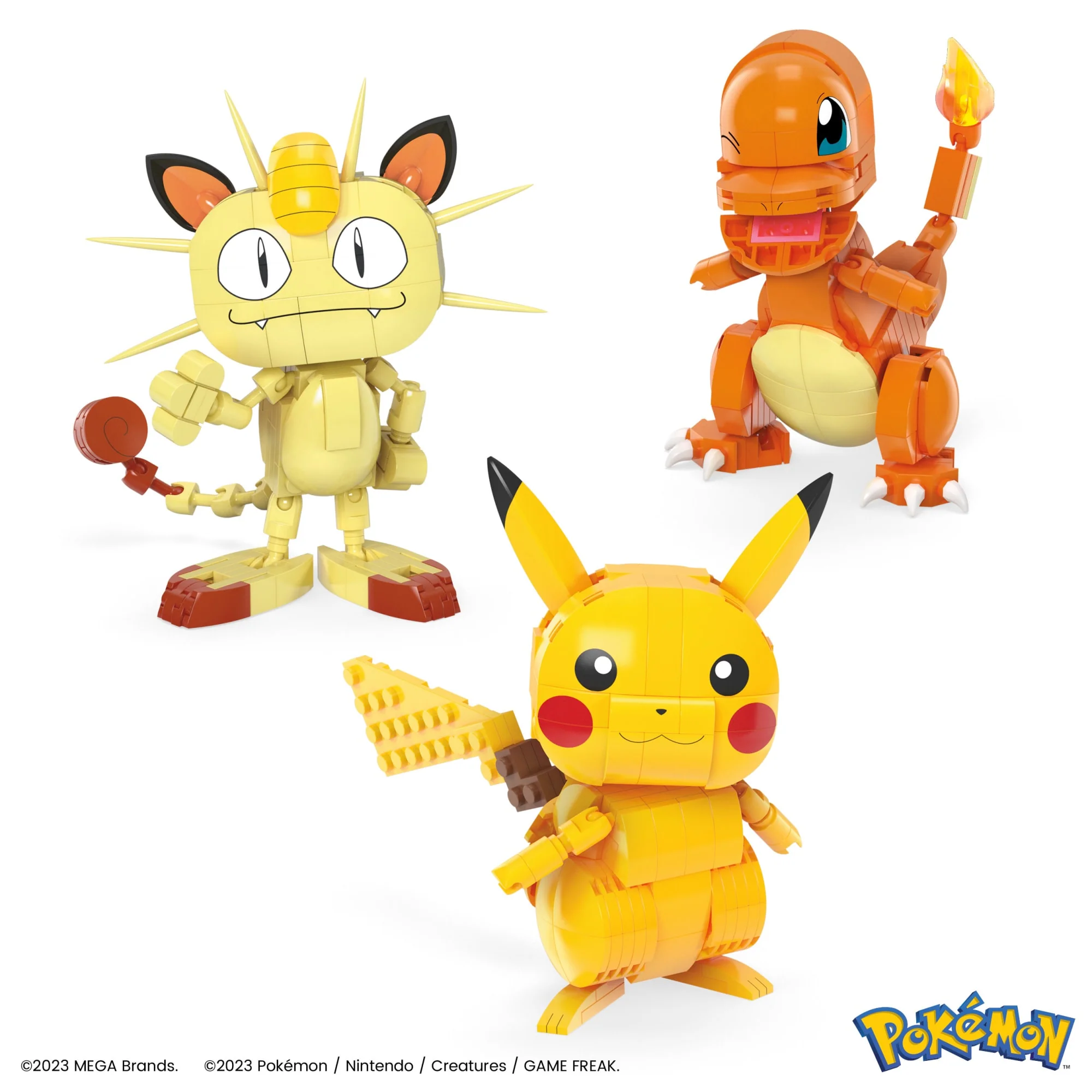 MEGA Pok��mon Building Kit, Kanto Region Trio With 3 Action Figures (529 Pieces) For Kids