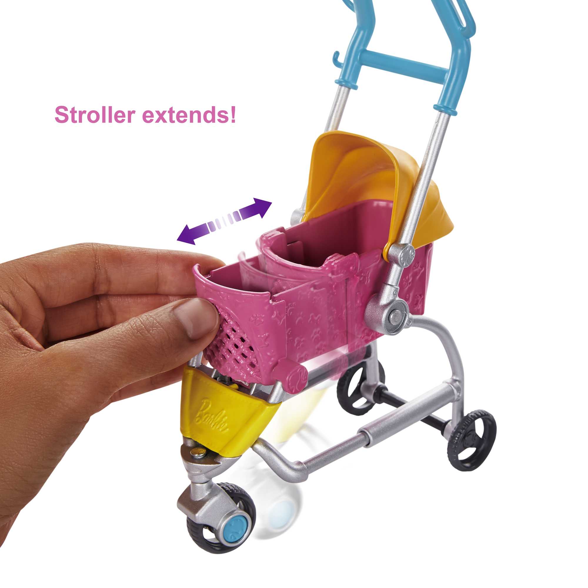 Barbie Stroll ��n Play Pups Playset With Barbie Doll, 2 Puppies And Pet Stroller
