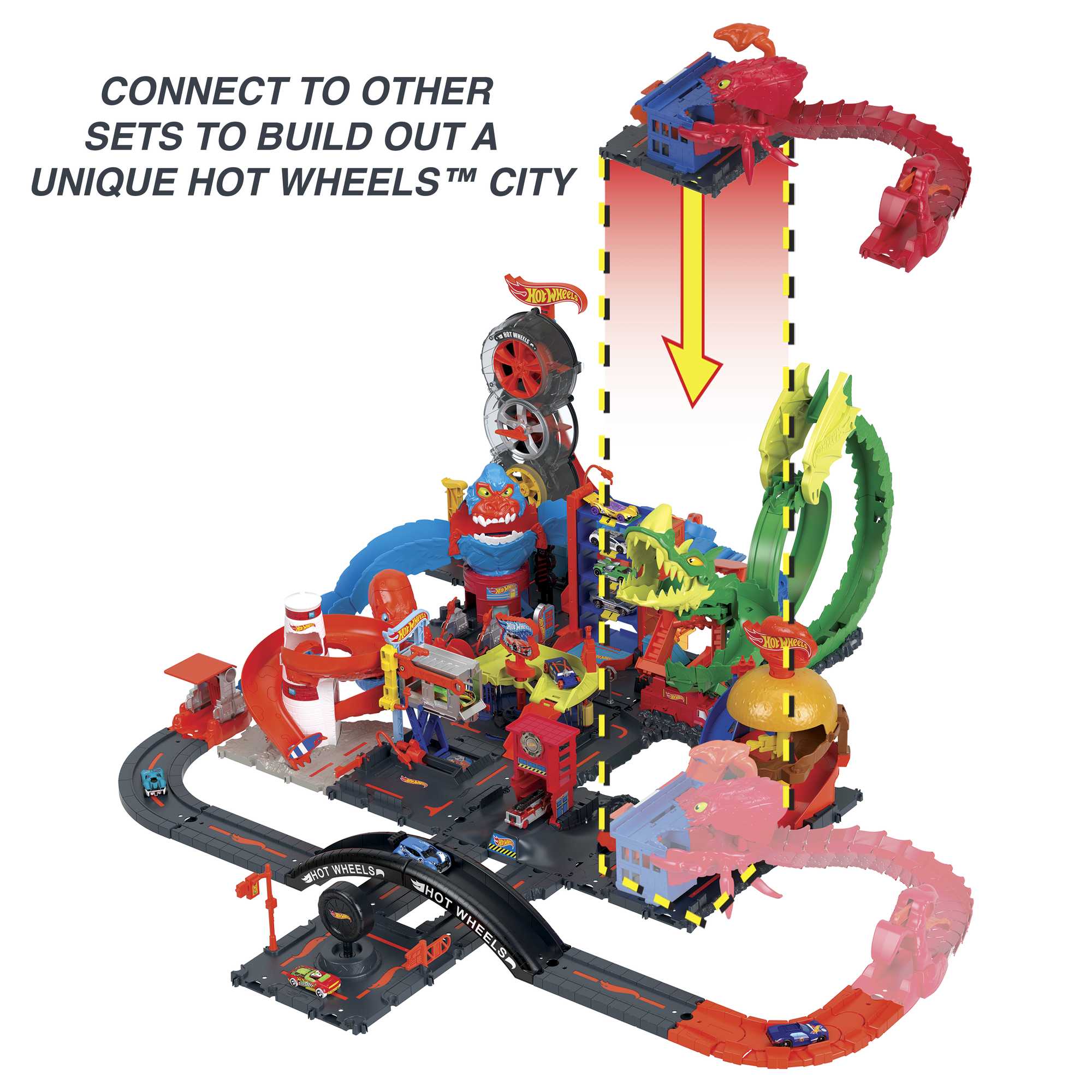 Hot Wheels City Scorpion Flex Attack With 1 Toy Car, Gift For Kids