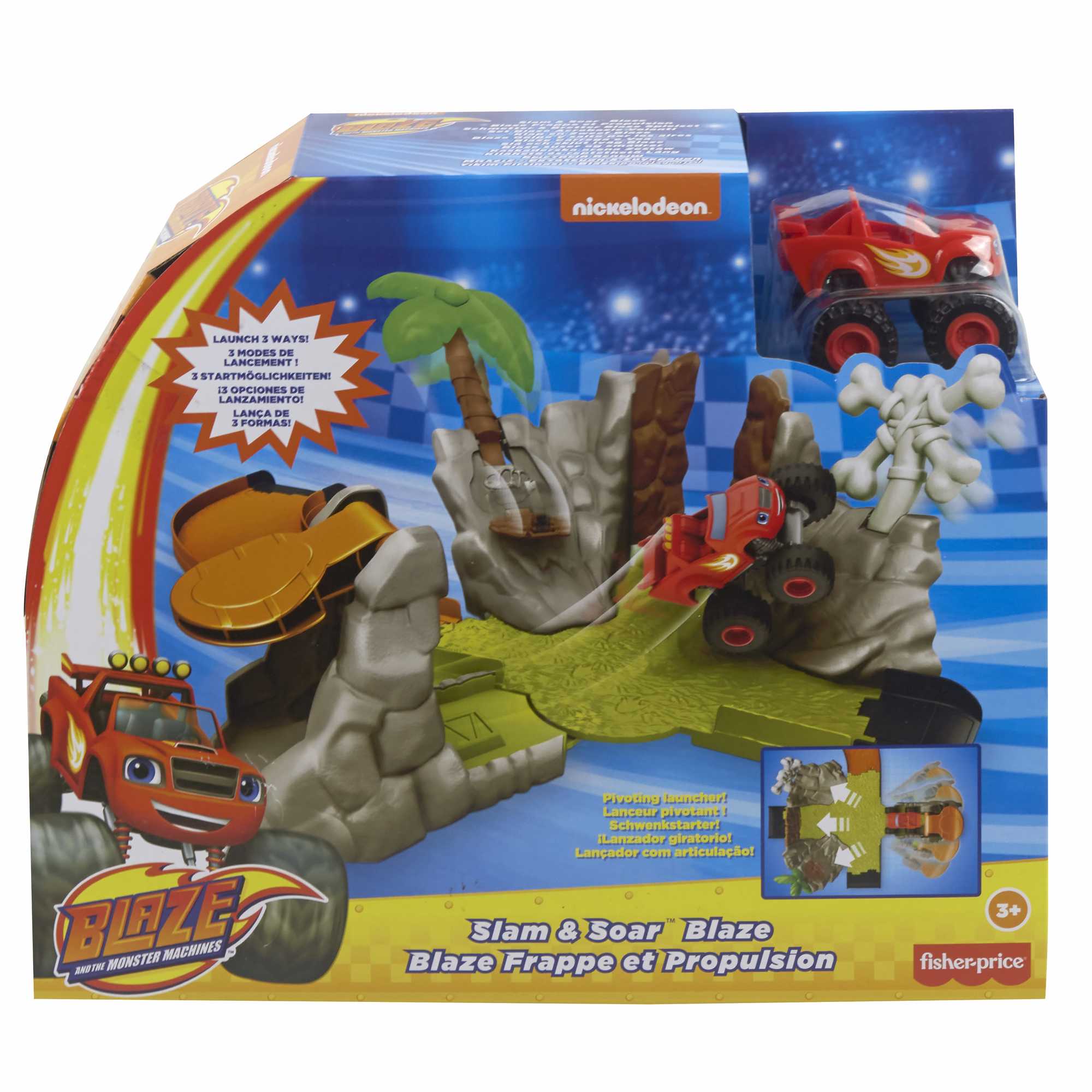 Fisher-Price Blaze And the Monster Machines Monster Truck Race Track Playset, Slam & Crash Blaze