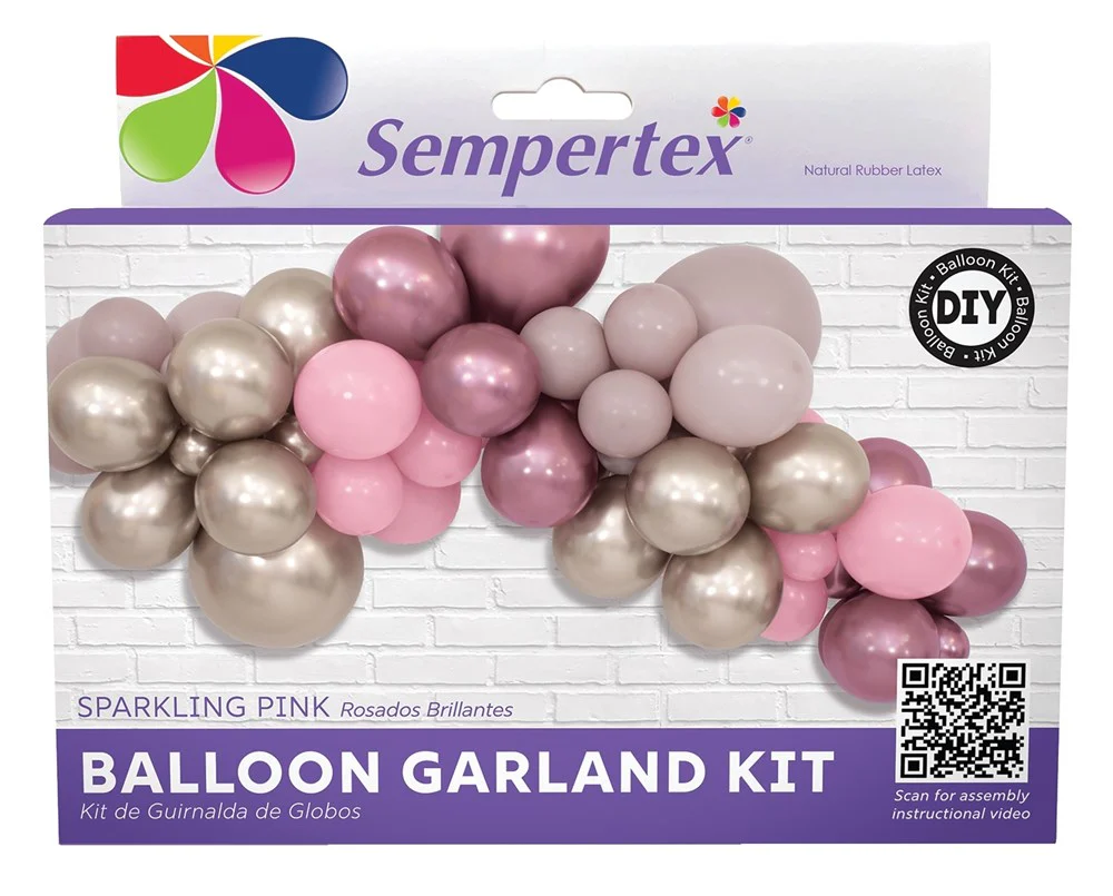 Sempertex Sparkling Pink Latex Balloon Garland Kit