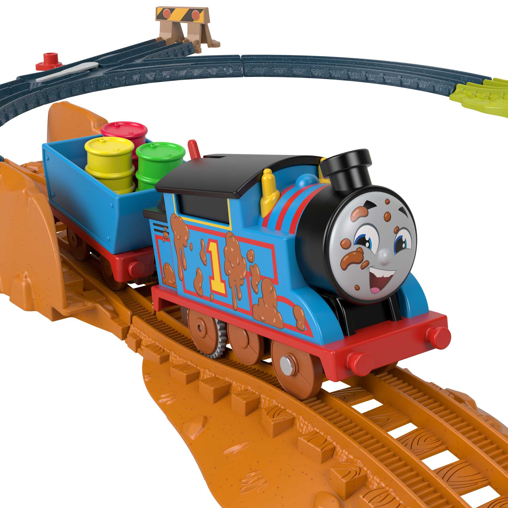 Thomas And Friends Muddy Adventure Train Set, Bumpy Track Set With Motorized Thomas Engine