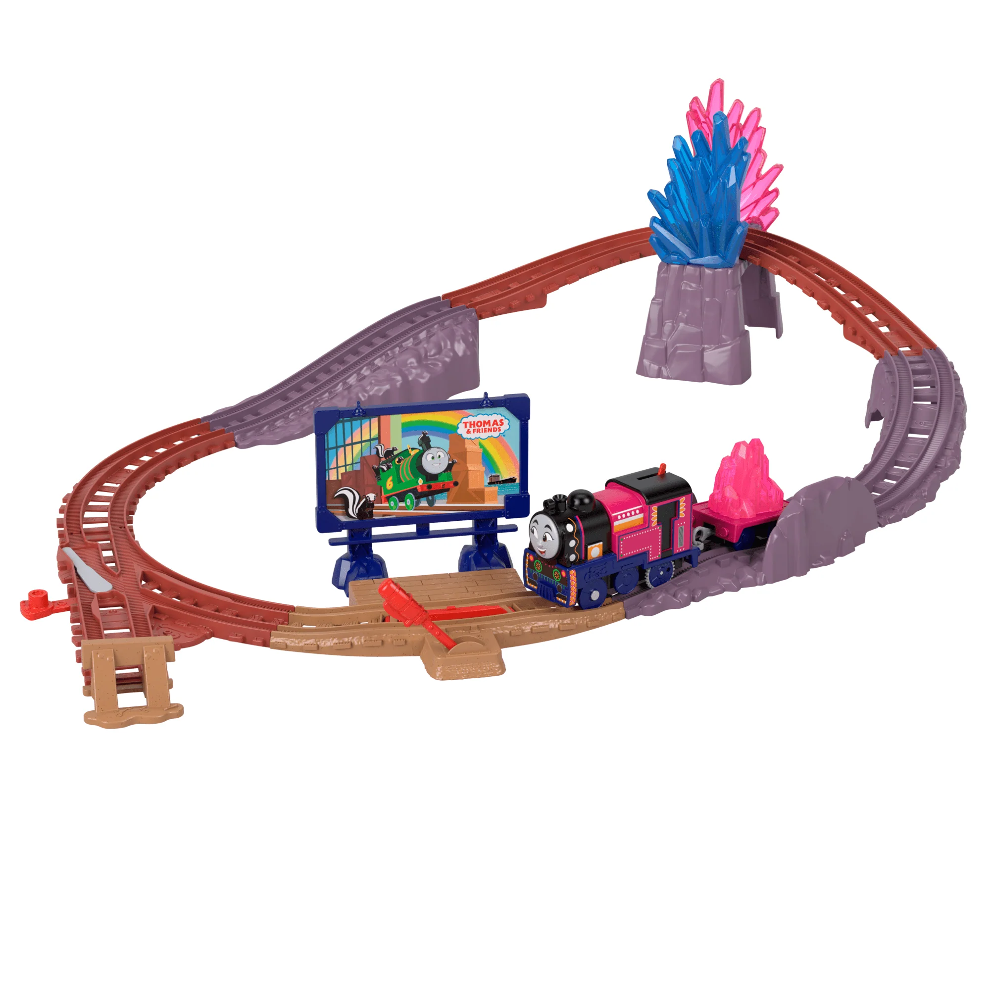 Thomas & Friends Ashima's Hilly Adventure Toy Train Set With Motorized Engine & Track For Kids