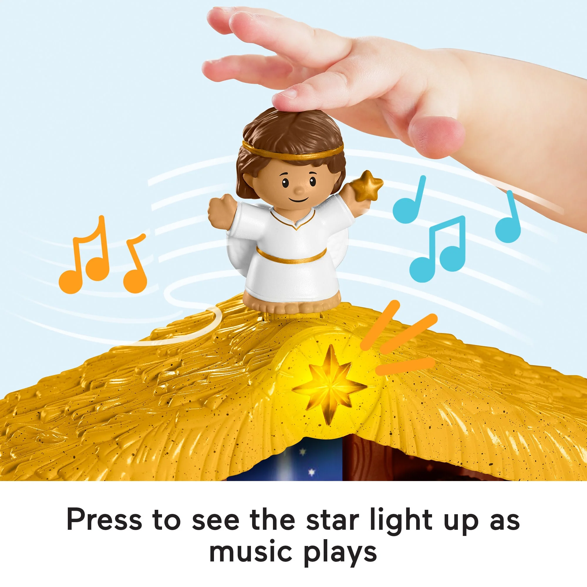 Fisher-Price Little People Nativity Set For Toddlers With Light & Music, 18 Play Pieces