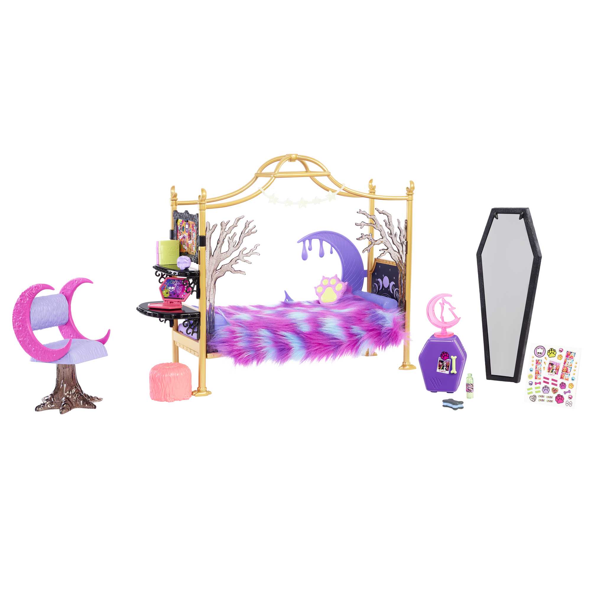 Monster High? Toys, Clawdeen Wolf? Bedroom Playset