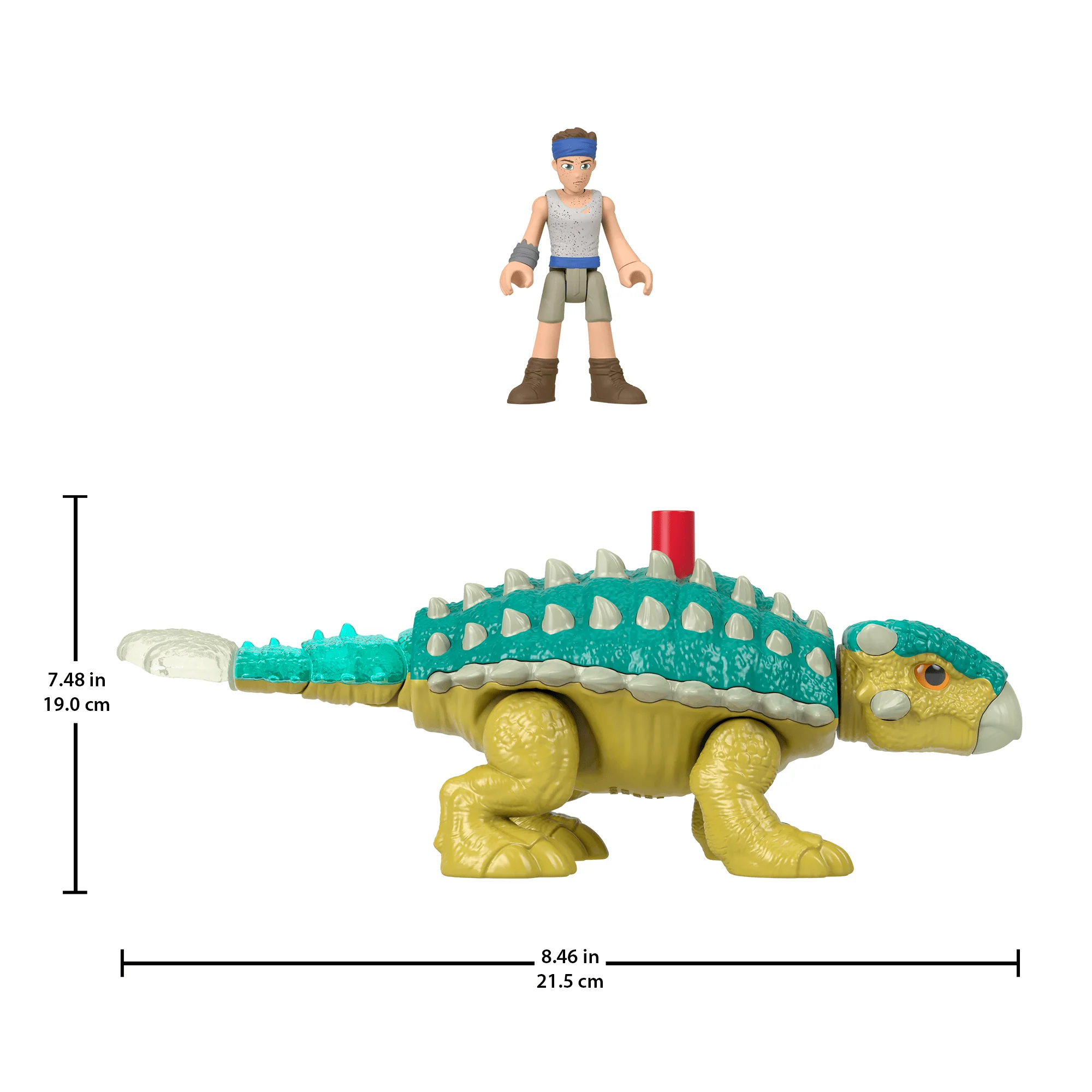 Imaginext Jurassic World Bumpy & Ben Dinosaur Toy Set For Preschool Kids, 2 Pieces