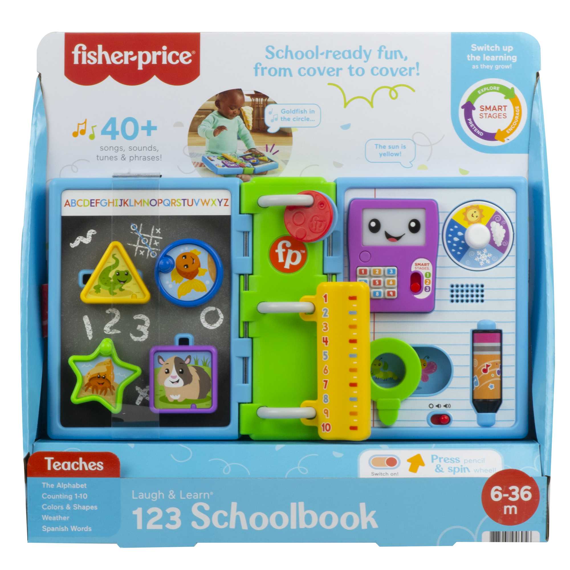 Fisher-Price Laugh & Learn 123 Schoolbook Electronic Infant Activity Toy