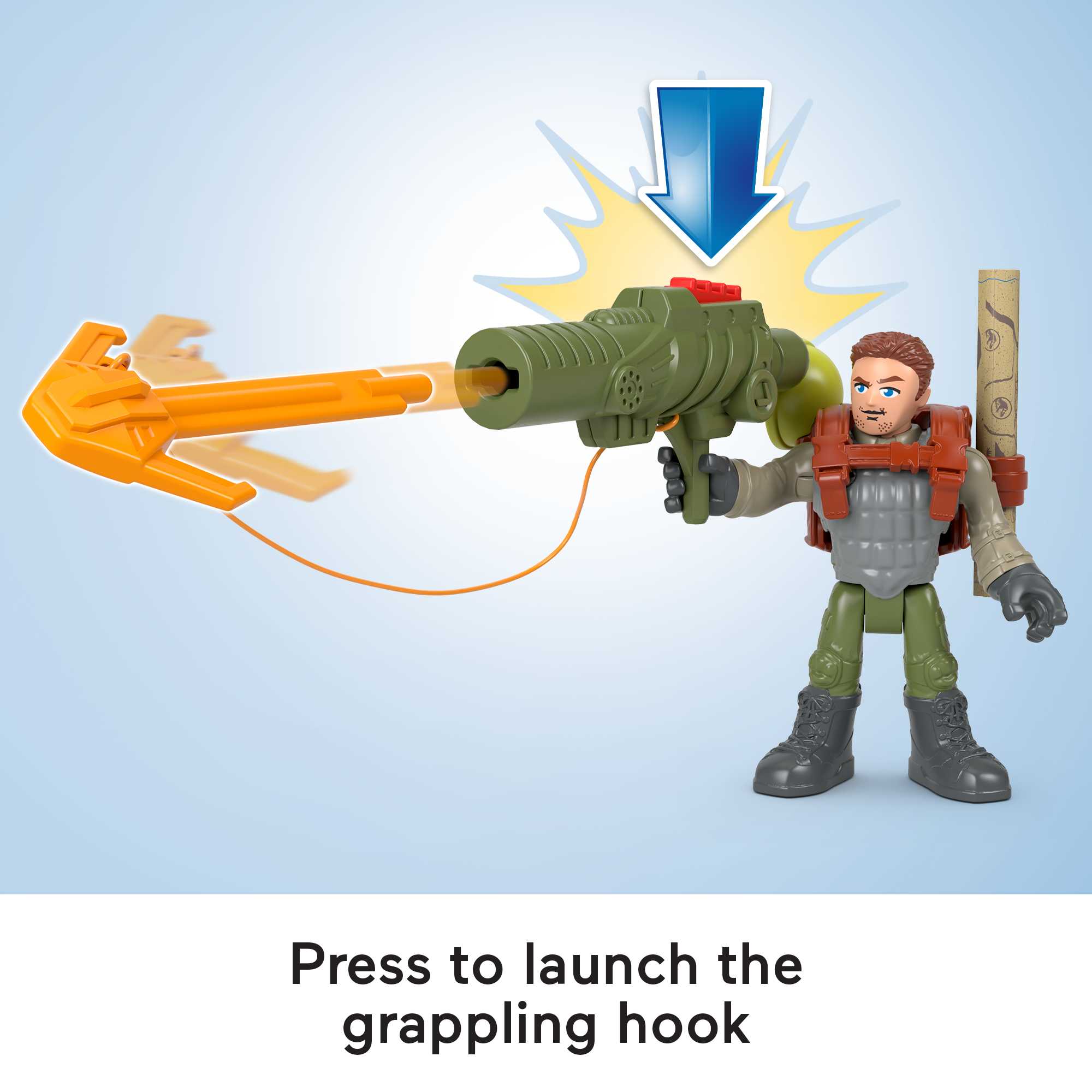 Imaginext Jurassic World Owen Grady & Blue, Track & Trail Dino Pack, 12-Piece Dinosaur Toys