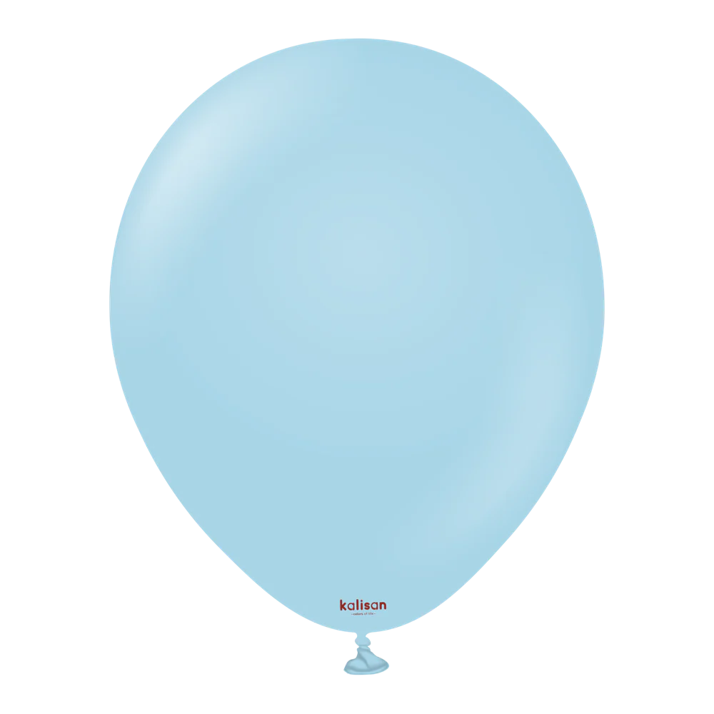 12 inch Kalisan Macaron Blue Latex Balloons 100ct