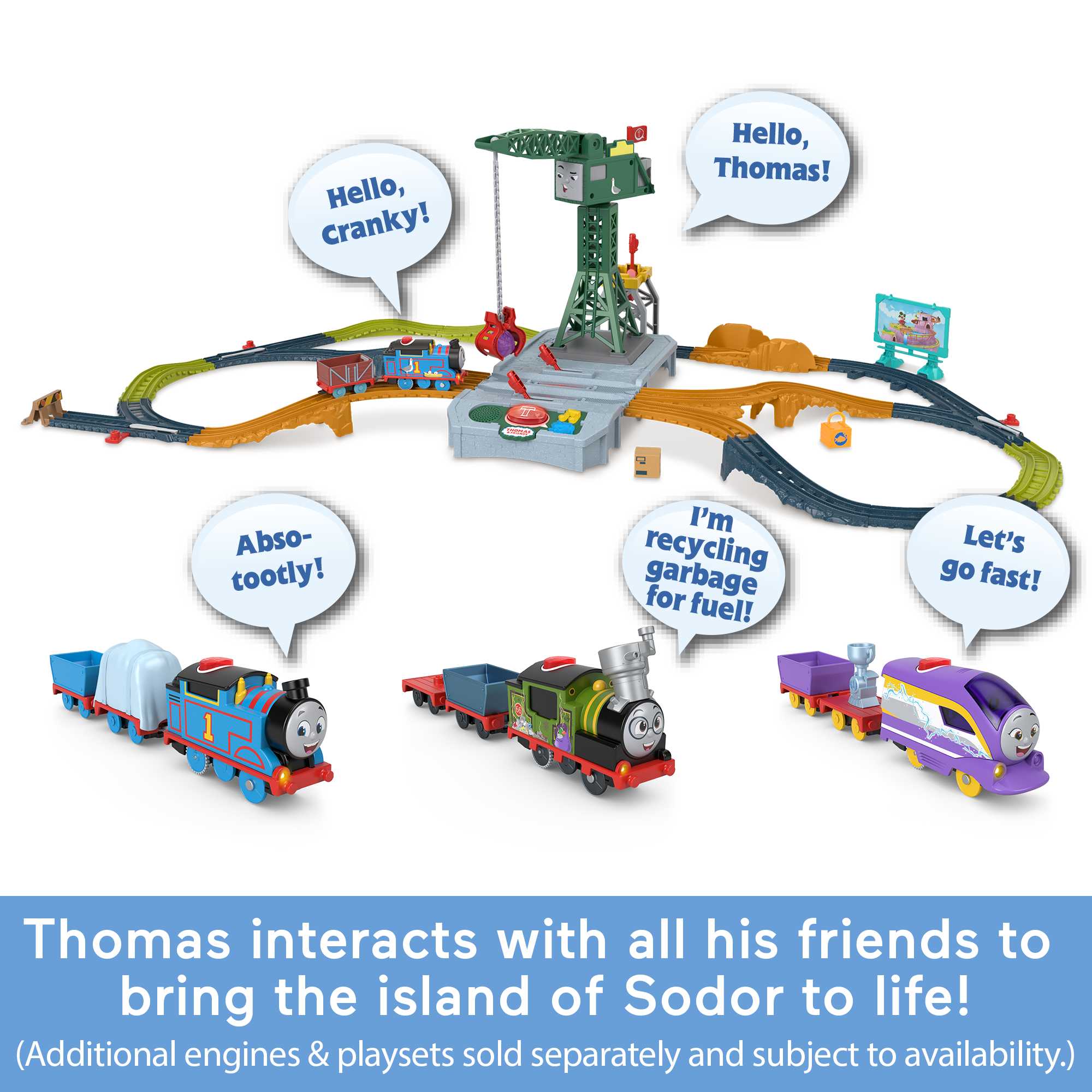 Thomas & Friends Talking Thomas Toy Train, Motorized Engine With Phrases & Sounds
