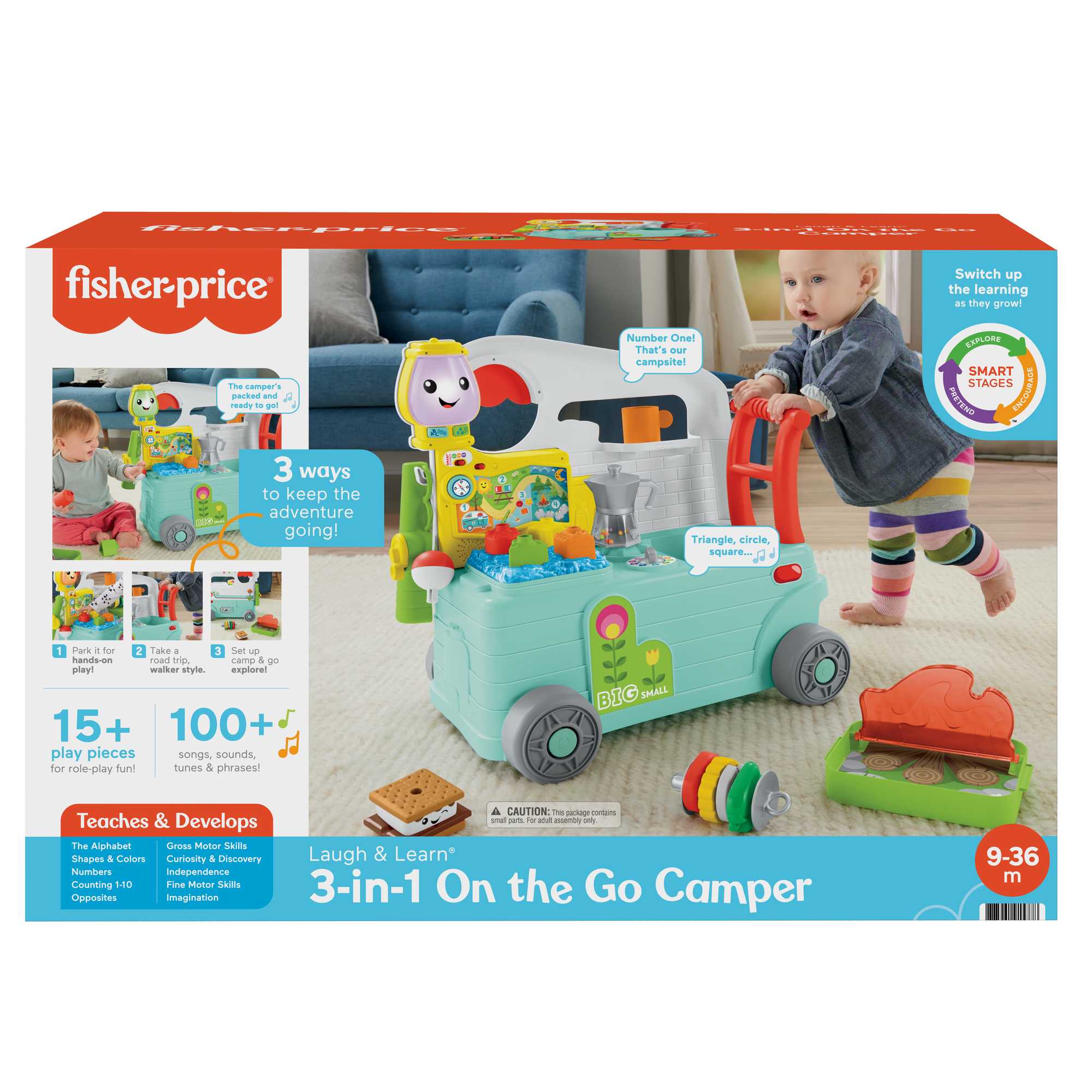 Fisher-Price Laugh & Learn 3-in-1 On-The-Go Camper - English & French Version