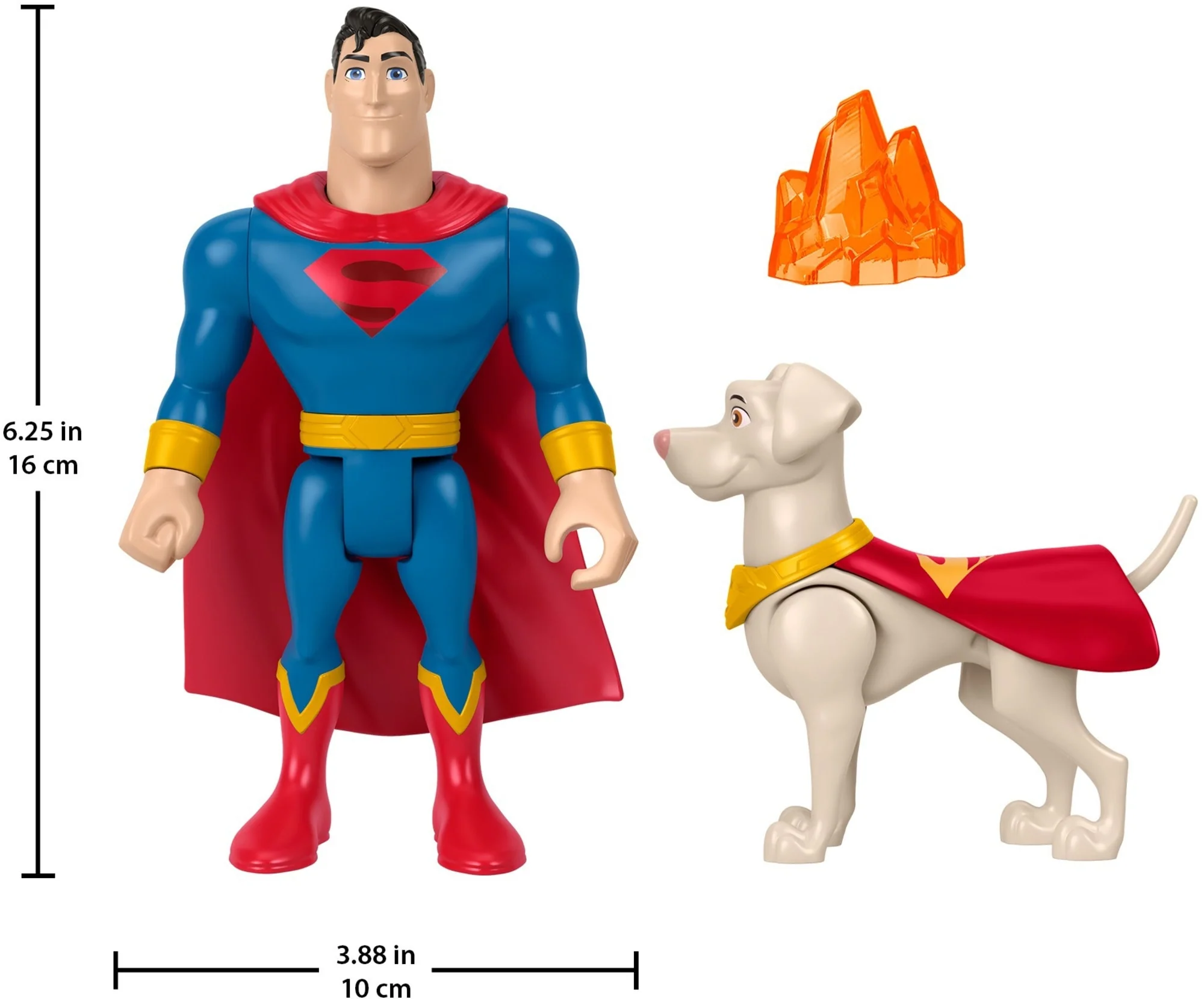 Fisher-Price DC League Of Super-Pets Superman & Krypto Figures & Accessories Set, 3 Toys