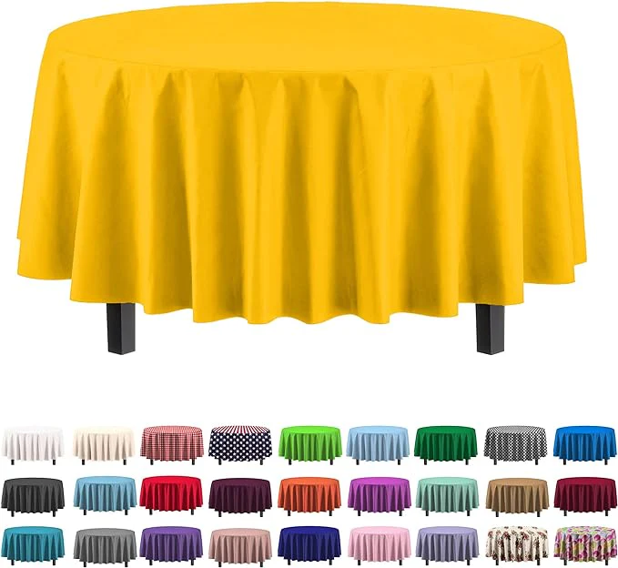 Premium Round Yellow Table Cover