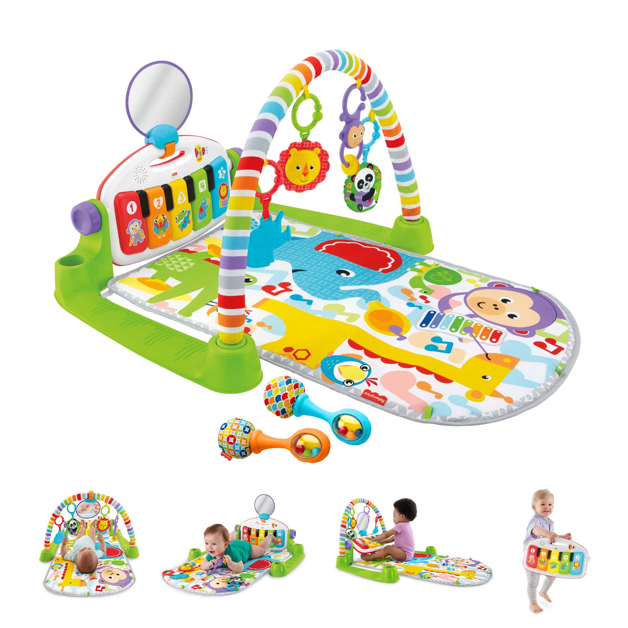Fisher-Price Deluxe Kick & Play Piano Gym & Maracas
