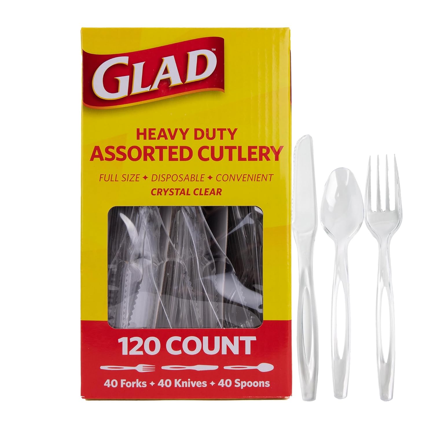 Glad, 240 Count (Pack of 1), Clear Assorted Cutlery