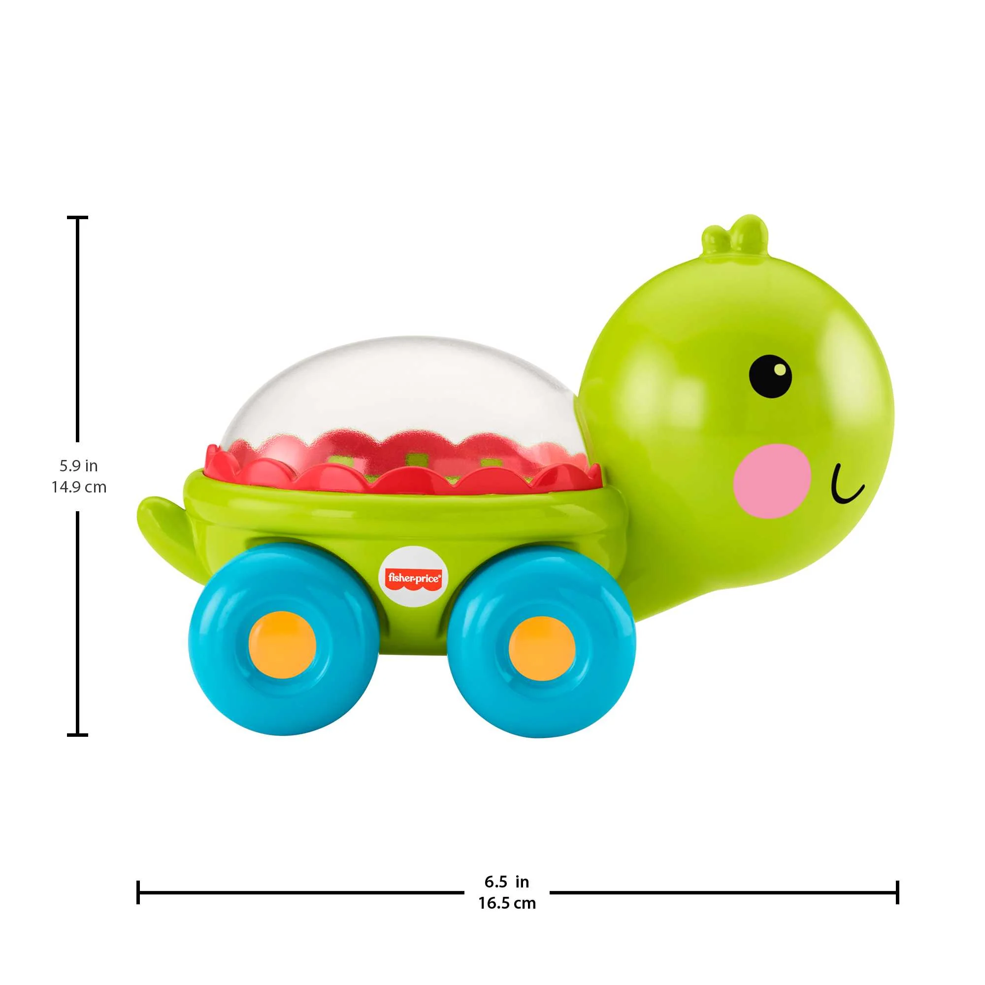 Fisher-Price Poppity Pop Turtle Push-Along Vehicle