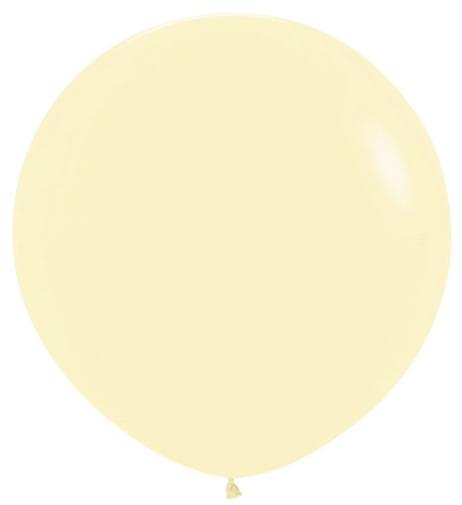 36 inch Sempertex Pastel Matte Yellow Latex Balloons 10ct