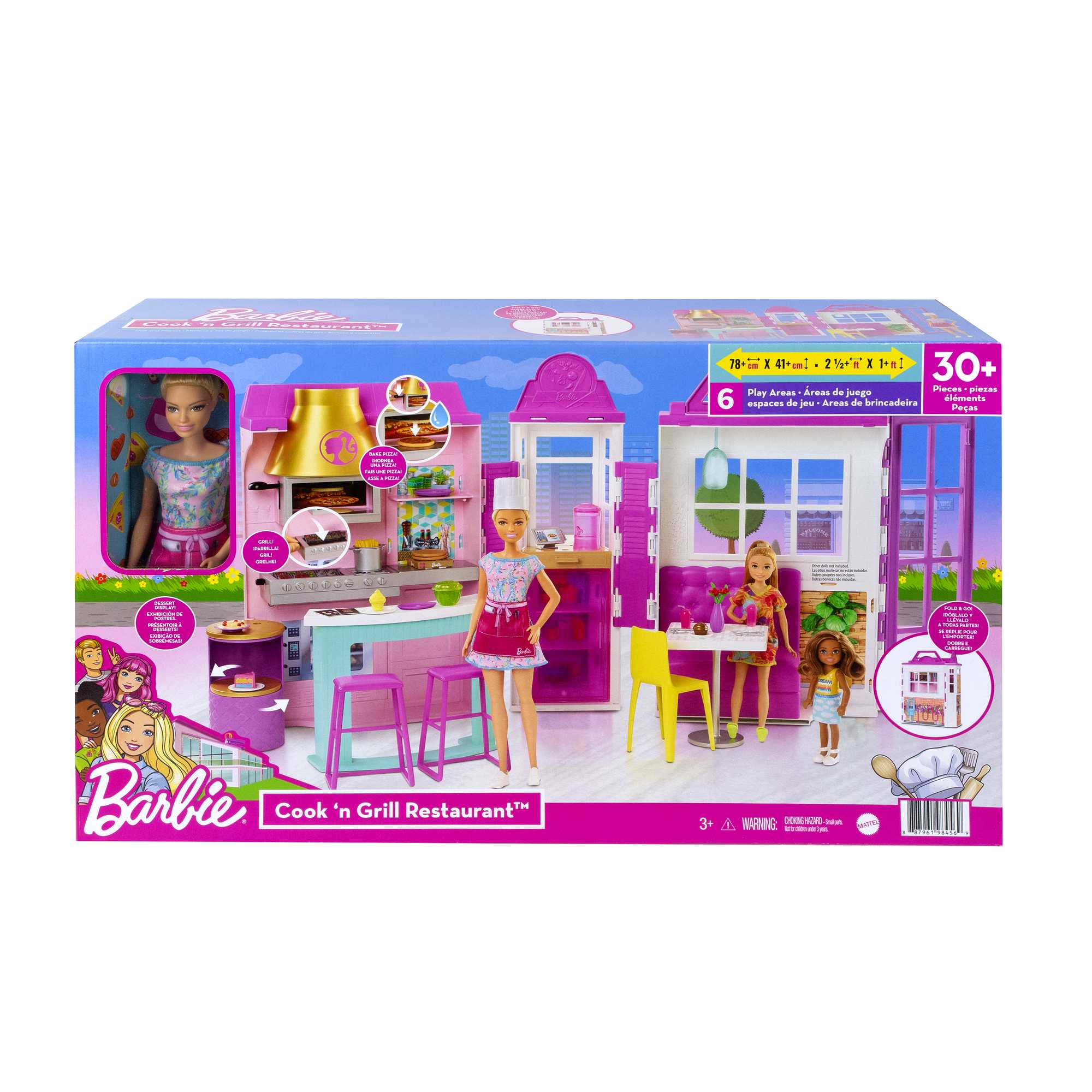Barbie Cook ��n Grill Restaurant Doll And Playset