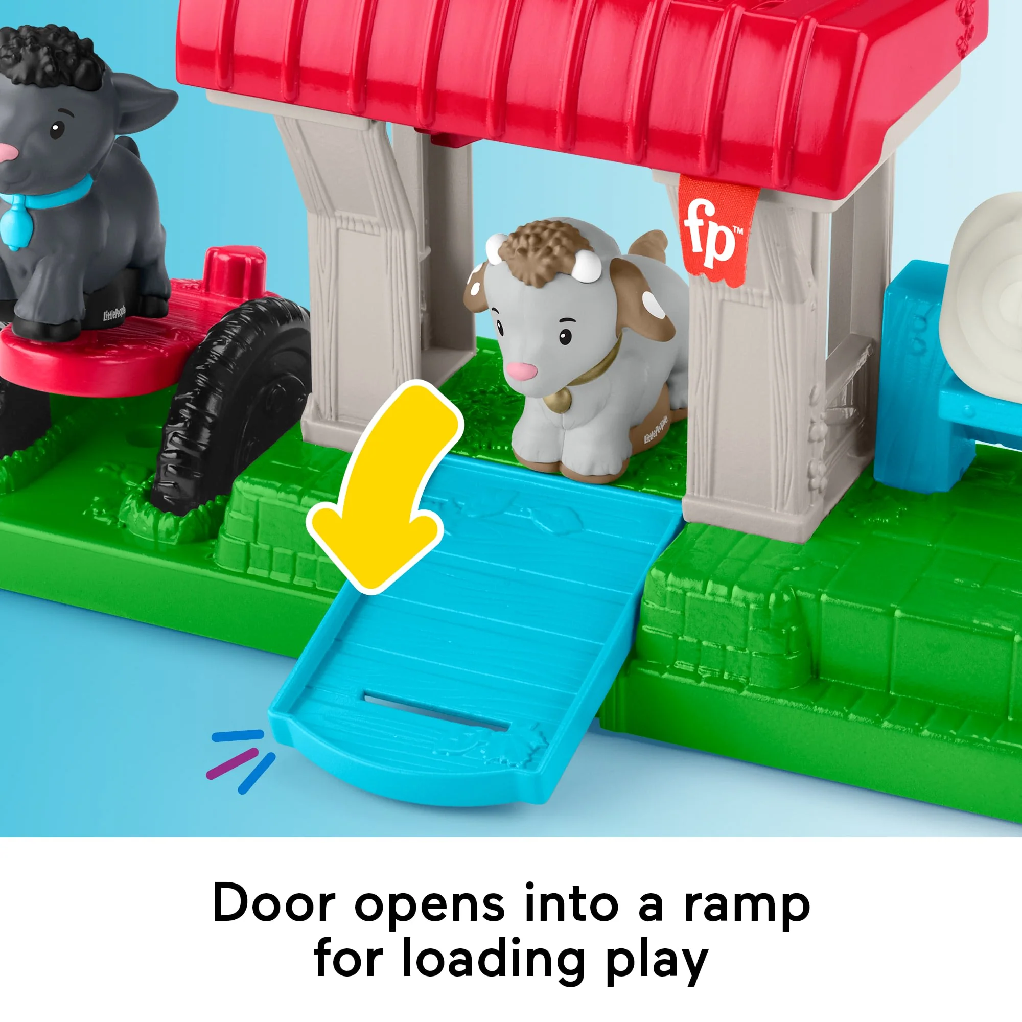 Fisher-Price Little People Feed & Play Goat Yard Playset For Toddlers With 3 Pieces