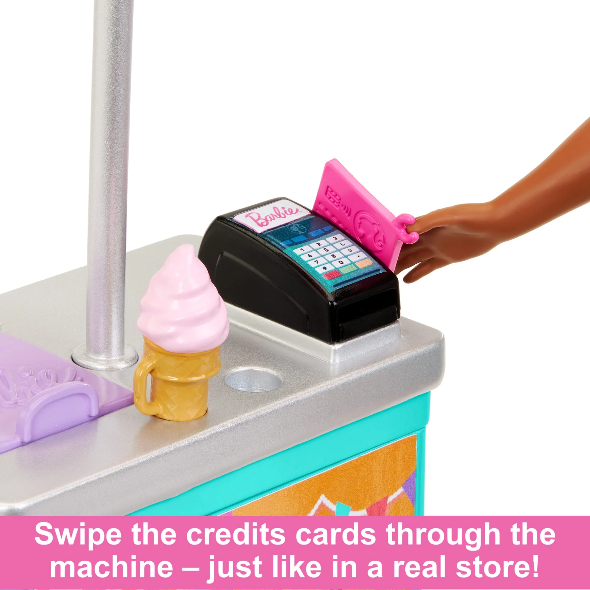 Barbie Beach Boardwalk Playset With Barbie ��Brooklyn�� & ��Malibu�� Dolls, 2 Stands & 30+ Accessories