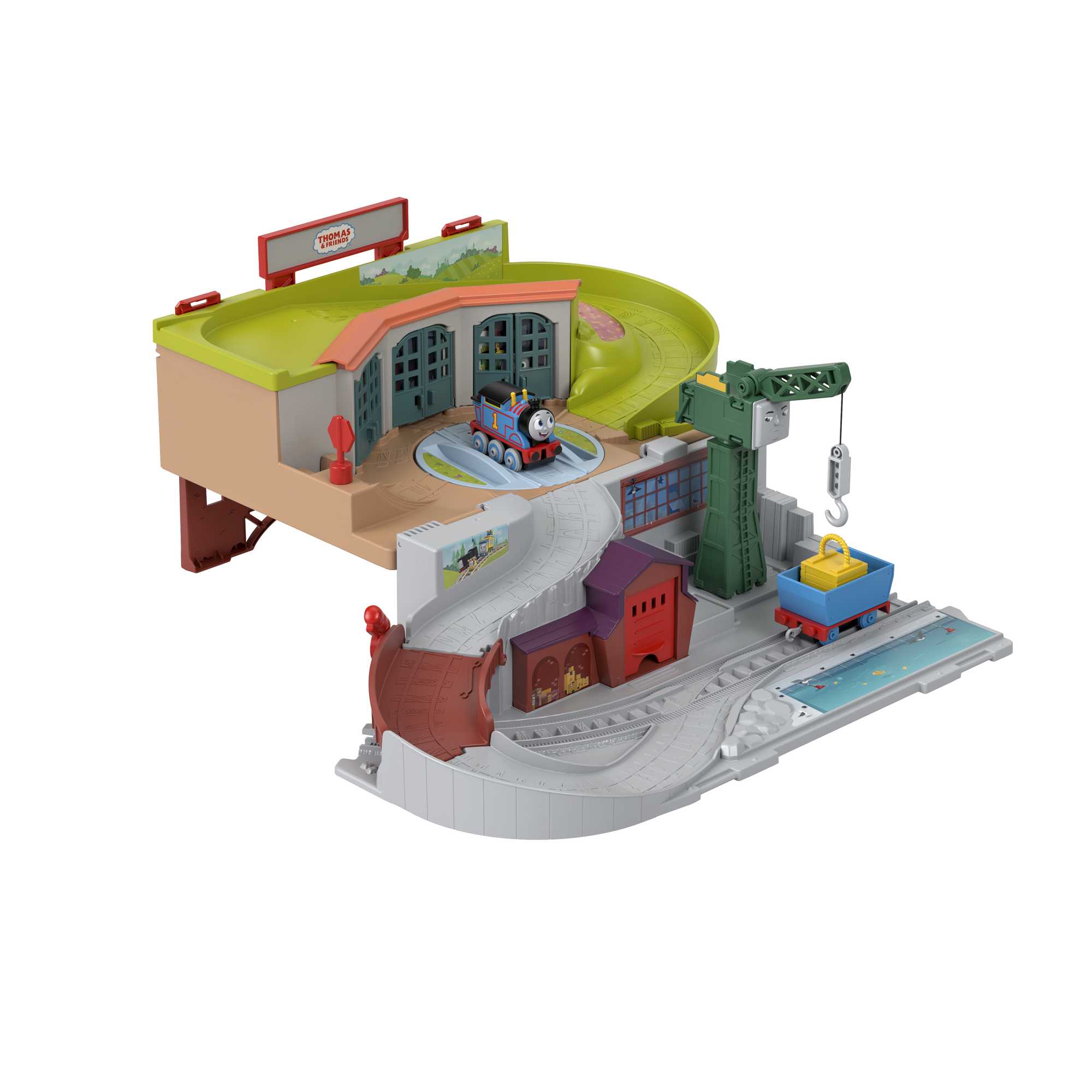 Thomas & Friends Sodor Take-Along Set, Portable Playset With Die Cast Thomas Train