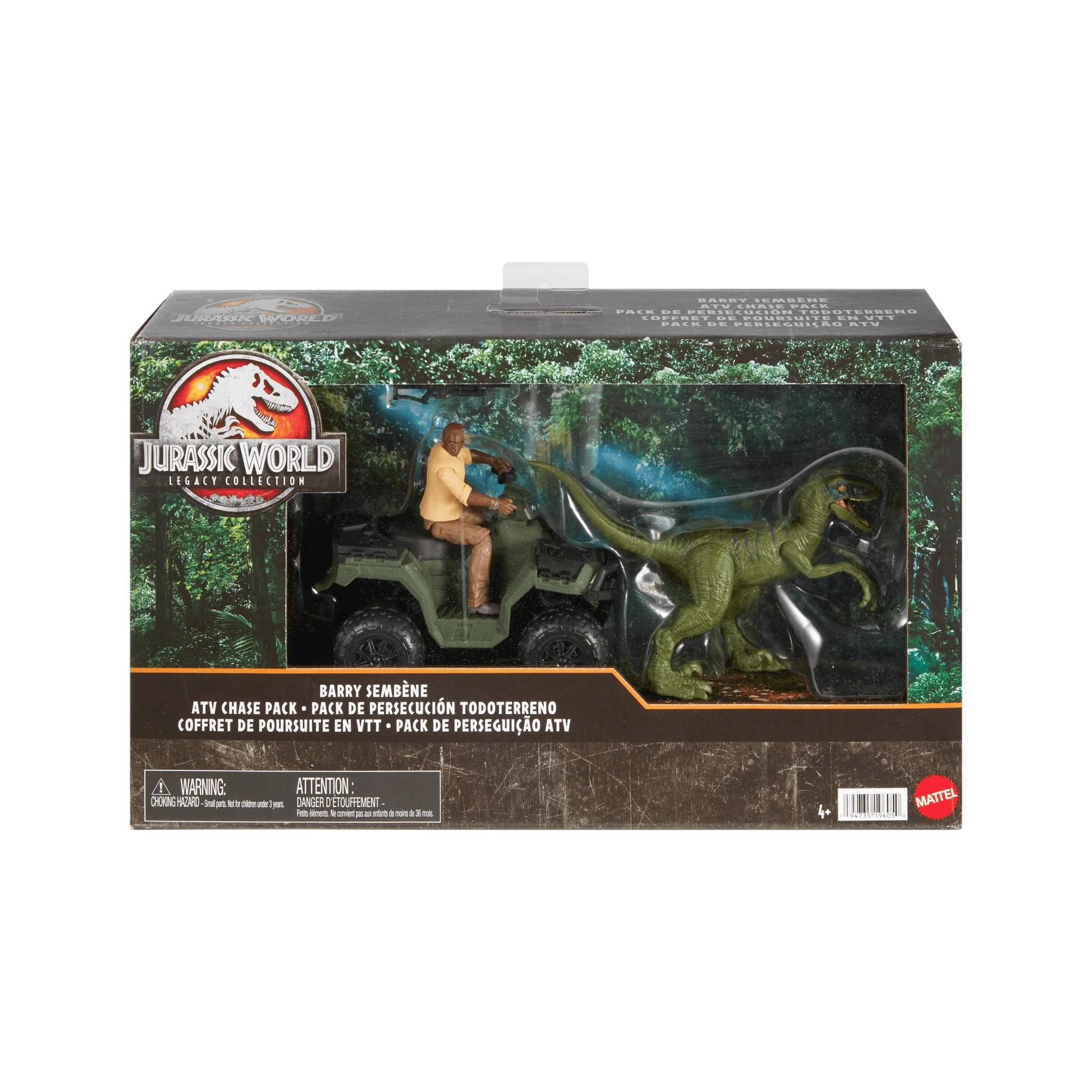 Jurassic World Legacy Collection Barry Semb��ne Action Figure, ATV & Dinosaur Toy Set, 3.75-in Scale