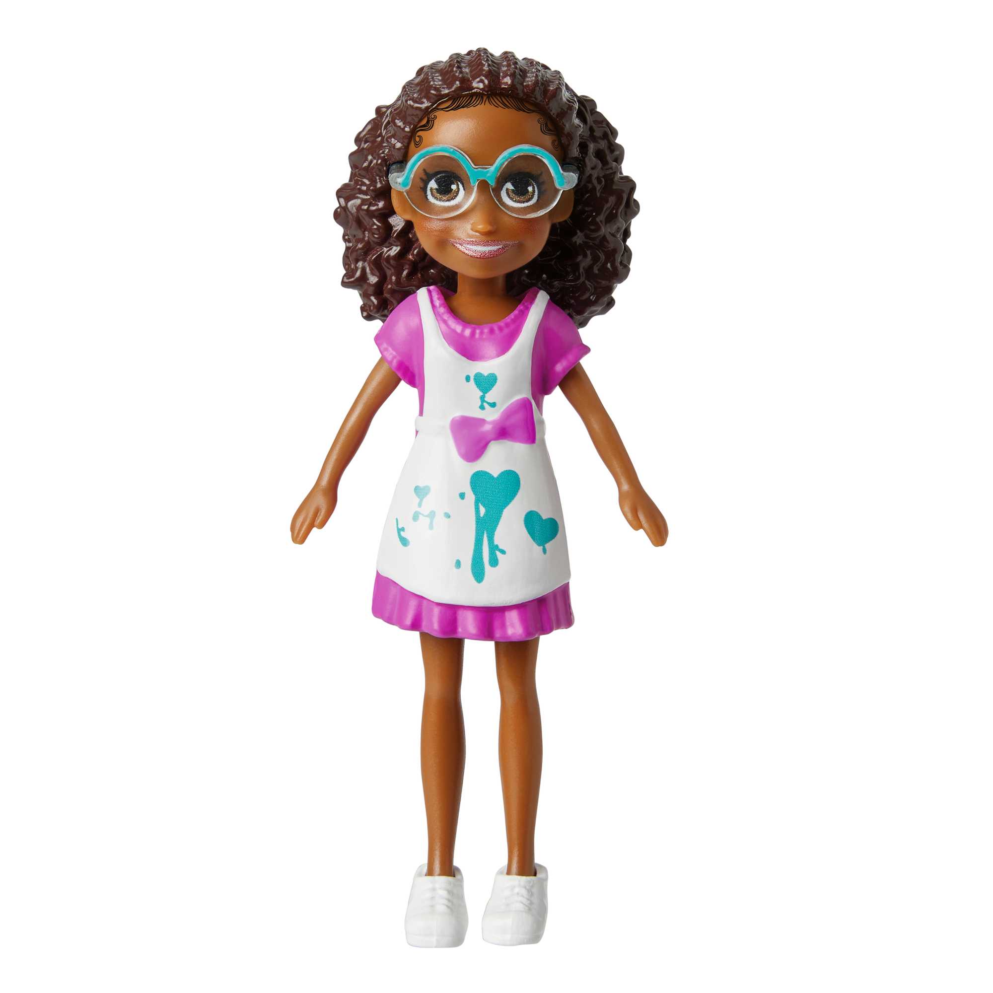Polly Pocket Doll & 18 Accessories, Shani Art Studio Tinted-Transparent Pack