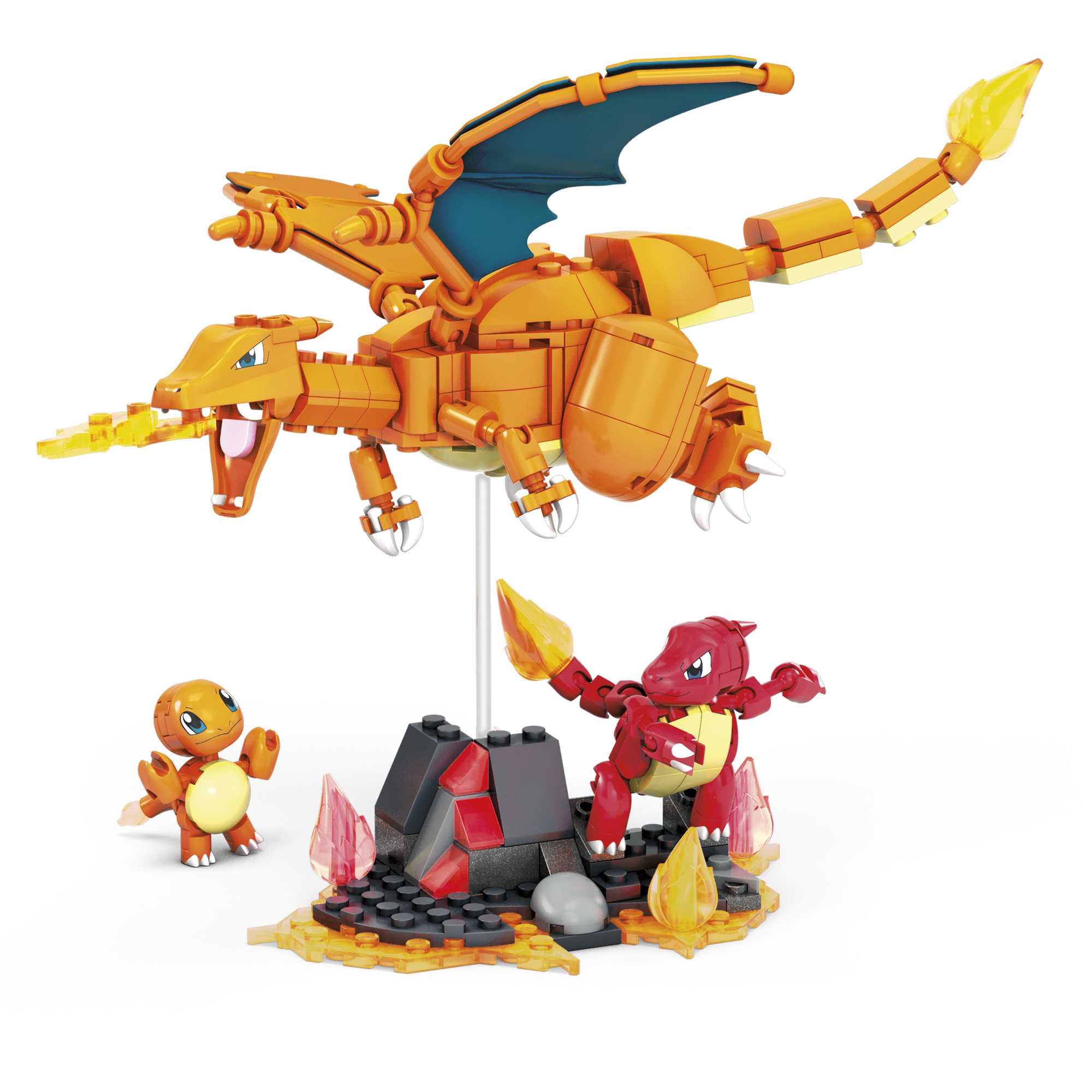 MEGA Pok��mon Charmander Evolution Construction Set, Building Toys For Kids