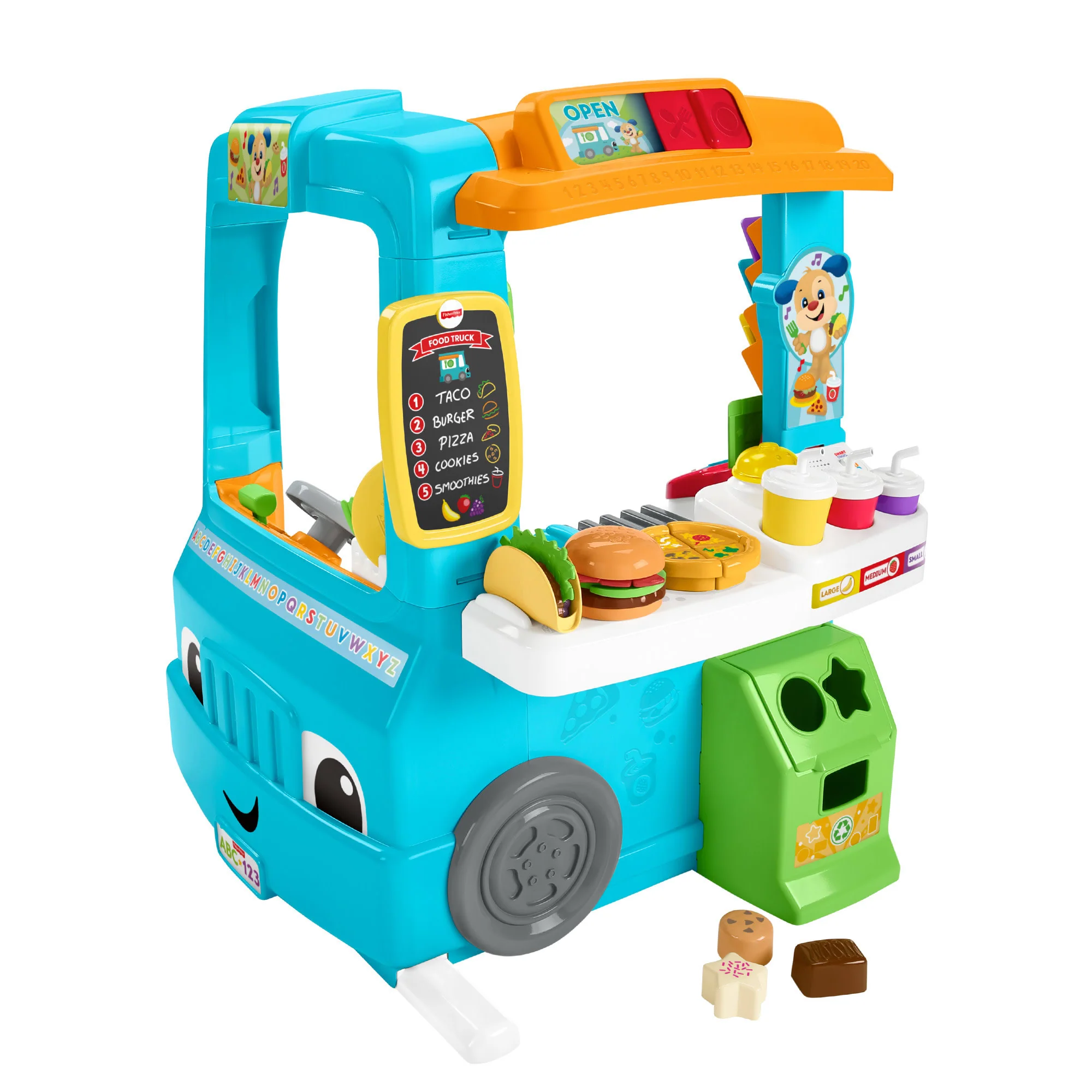 Fisher-Price Laugh & Learn Servin�� Up Fun Food Truck Electronic Activity Center For Toddlers