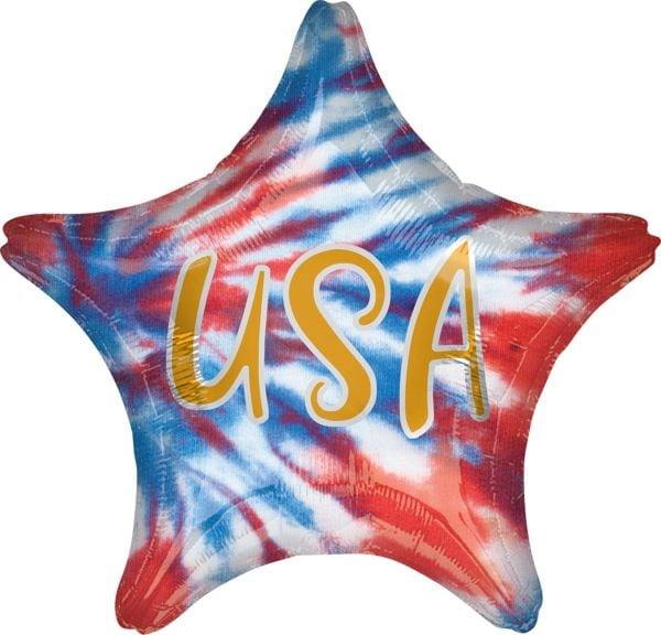 Anagram 4th of July Tie-Dye USA 19in Foil Balloon