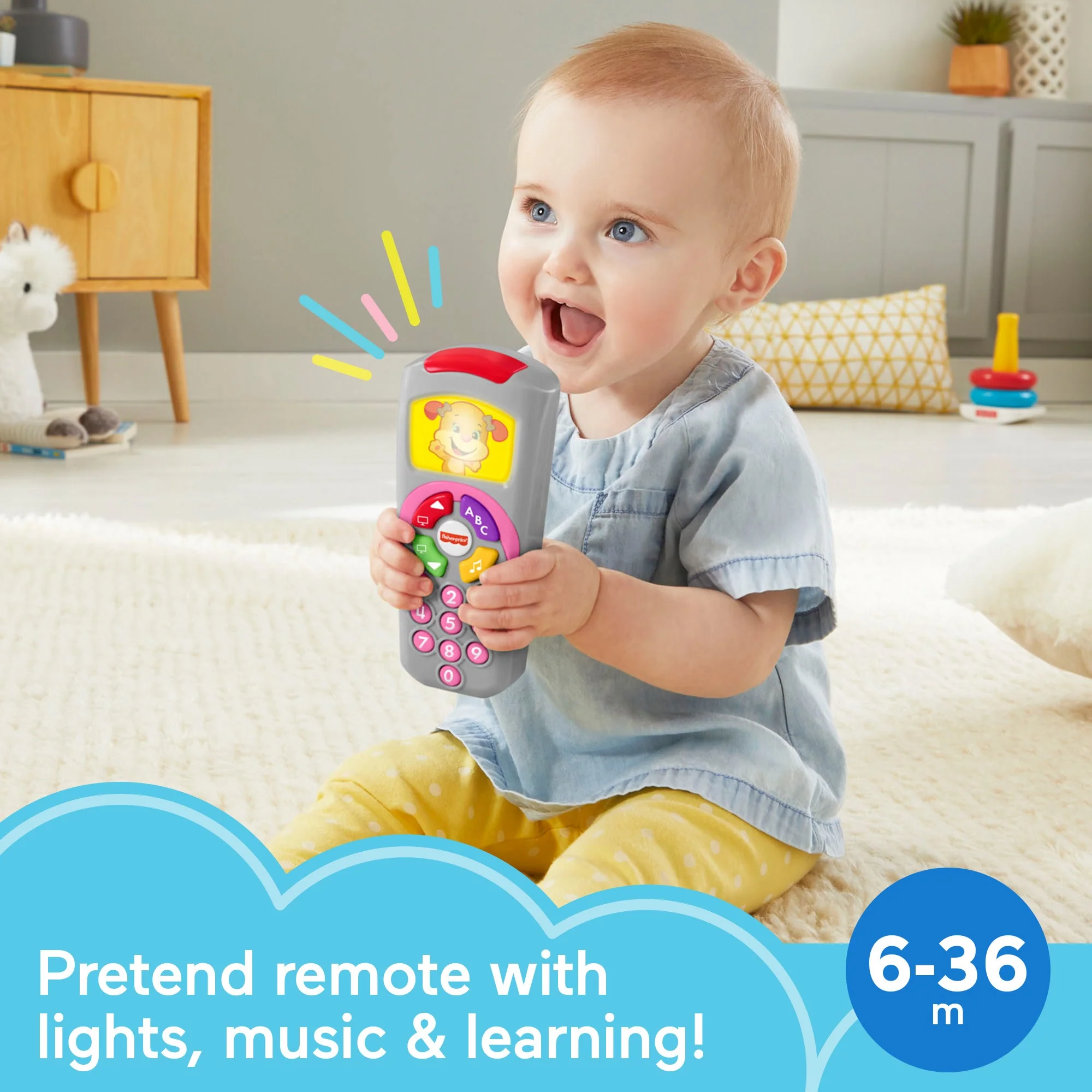 Fisher-Price Laugh & Learn Sis�� Remote Baby & Toddler Learning Toy With Music & Lights