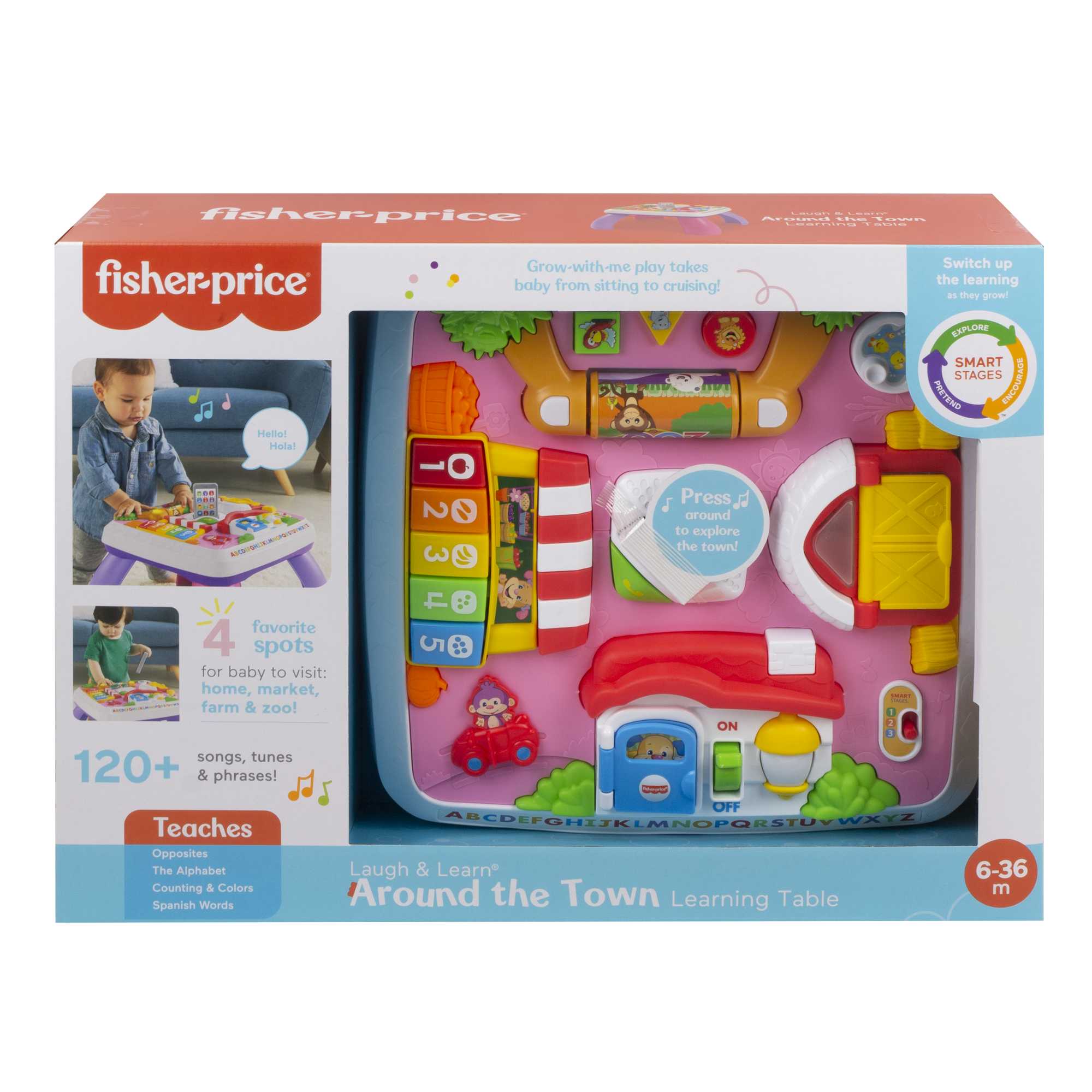Laugh & Learn Around the Town Learning Table, Pink Interactive Baby Toy